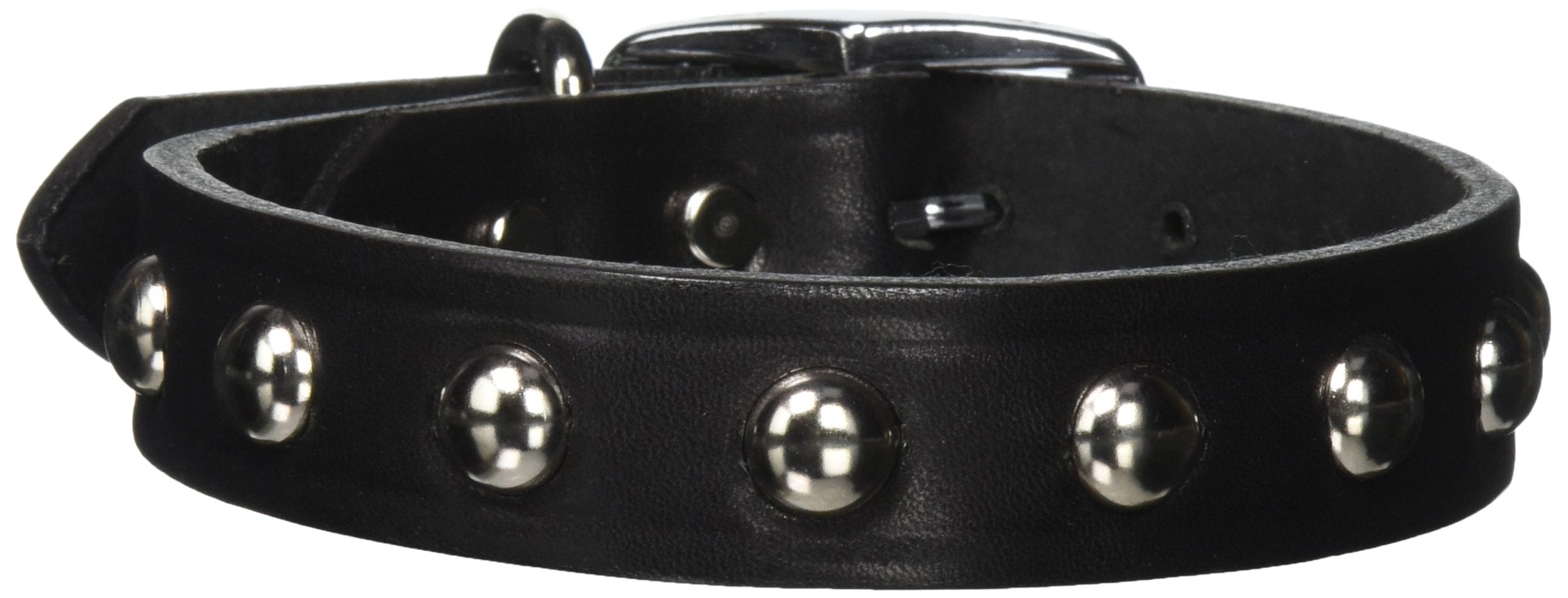 Omnipet Leather Brothers 100Ls-Bk20 1 X 20-Inch Regular Studded Latigo Leather Dog Collar, Large, Black