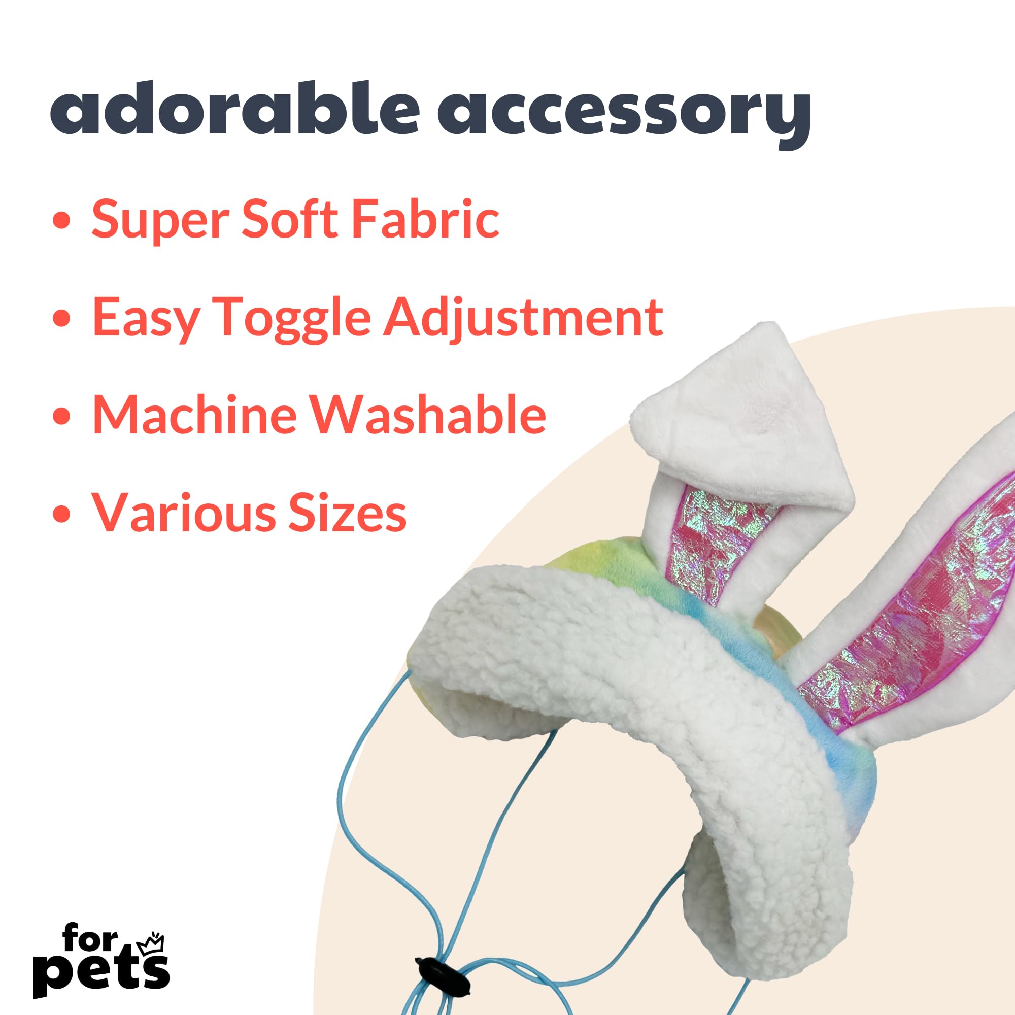 Huxley & Kent Pet Hat - Bunny Ears (Small) - Fun Easter Spring Holiday Hat For Dogs/Cats - Cute, Comfortable And Fun - Snugfit S