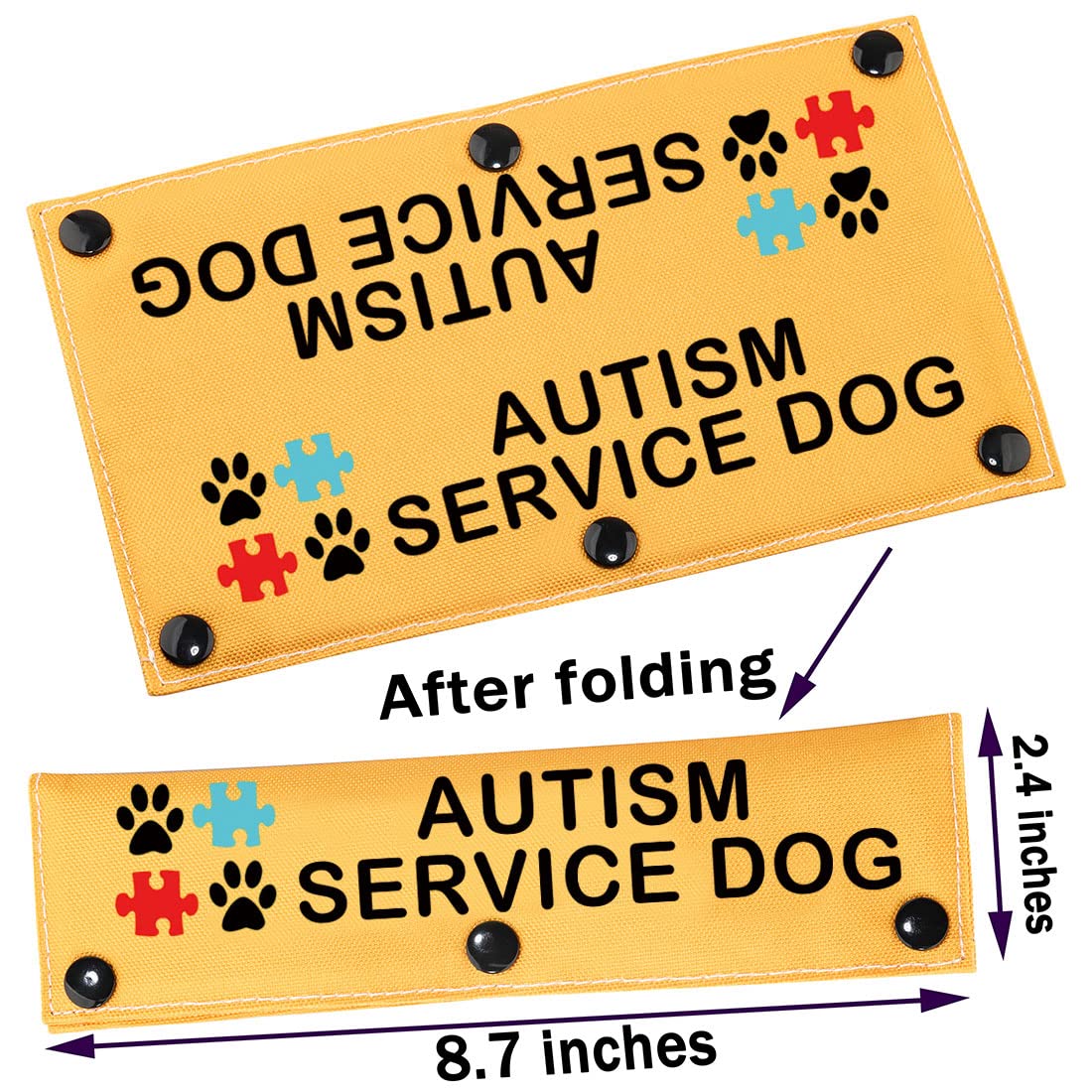 Pwhaoo Autism Service Dog Leash Wrap Autism Dog Autism Alert Dog Autism Service Dog Leash Sleeve (Autism Service Sleeve)