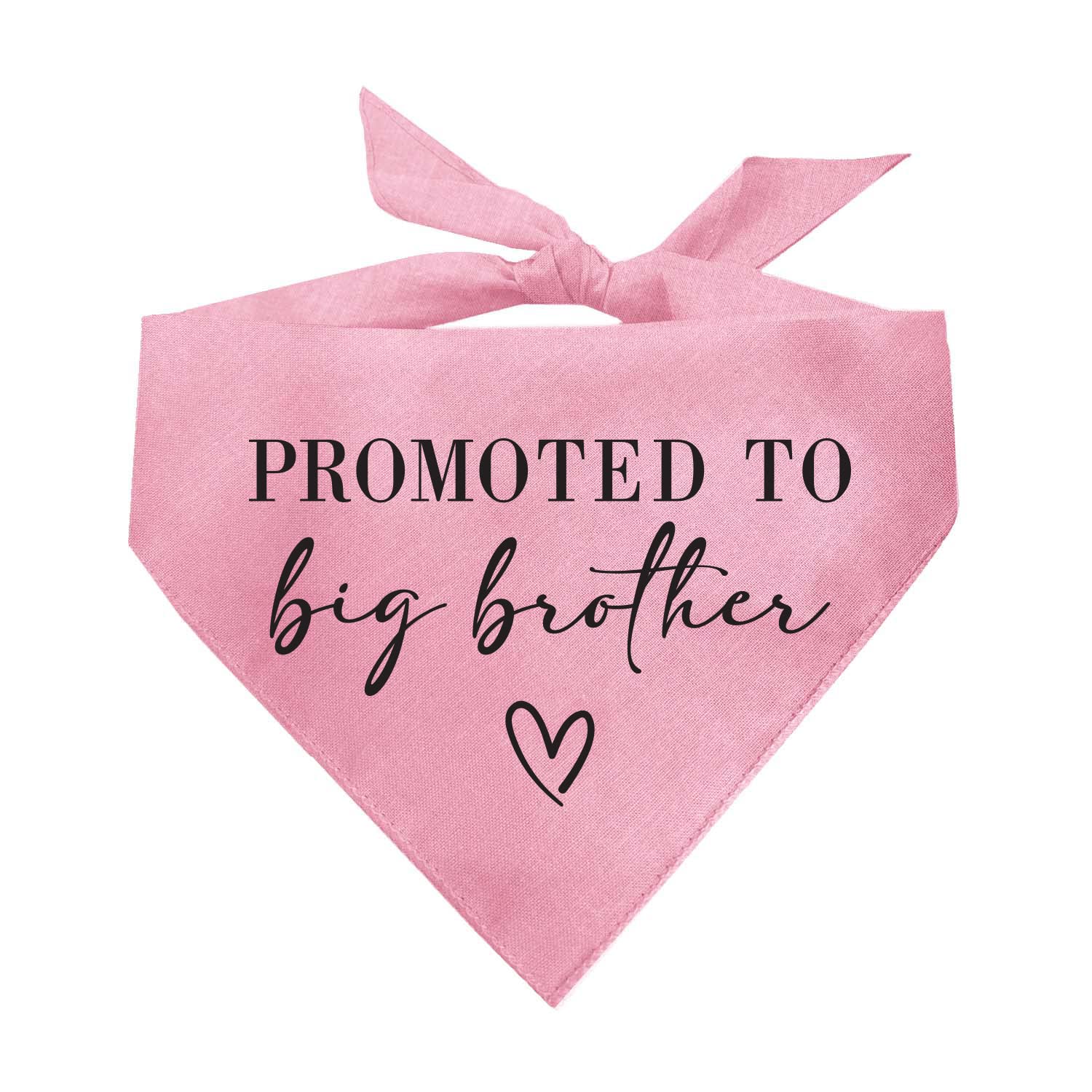 Promoted To Big Brother Dog Bandana | 100% Cotton Adjustable Triangle | Pregnancy Announcement | New Baby Made In Usa | Baby Pin