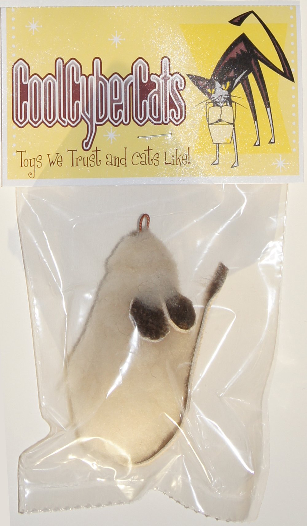 Coolcybercats Big Wool Mouse Refill/Attachment Cat Toy - Fits Wildcat And Popular Bird And Mouse Type Wands/Poles