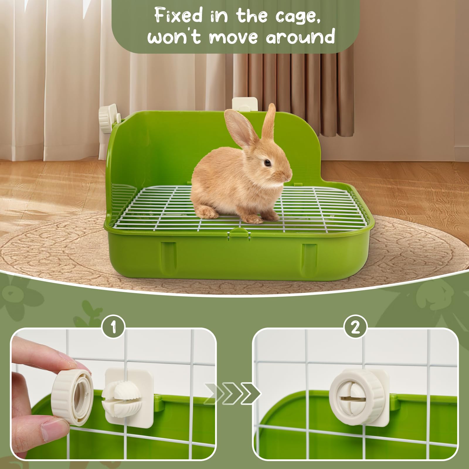 Humorous.P Small Animal Litter Pet Toilet Potty Trainer Corner Litter Bedding Box Pet Pan For Small Animal/Rabbit/Guinea Pig/Galesaur/Ferrets Rectangular Plastic Material