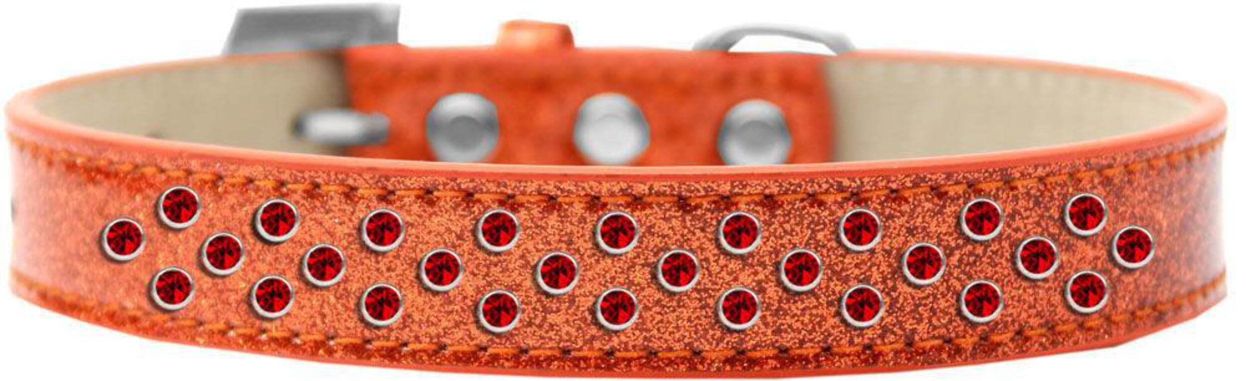 Mirage Pet Products Sprinkles Ice Cream Dog Collar with Red Crystals, Size 20, Red