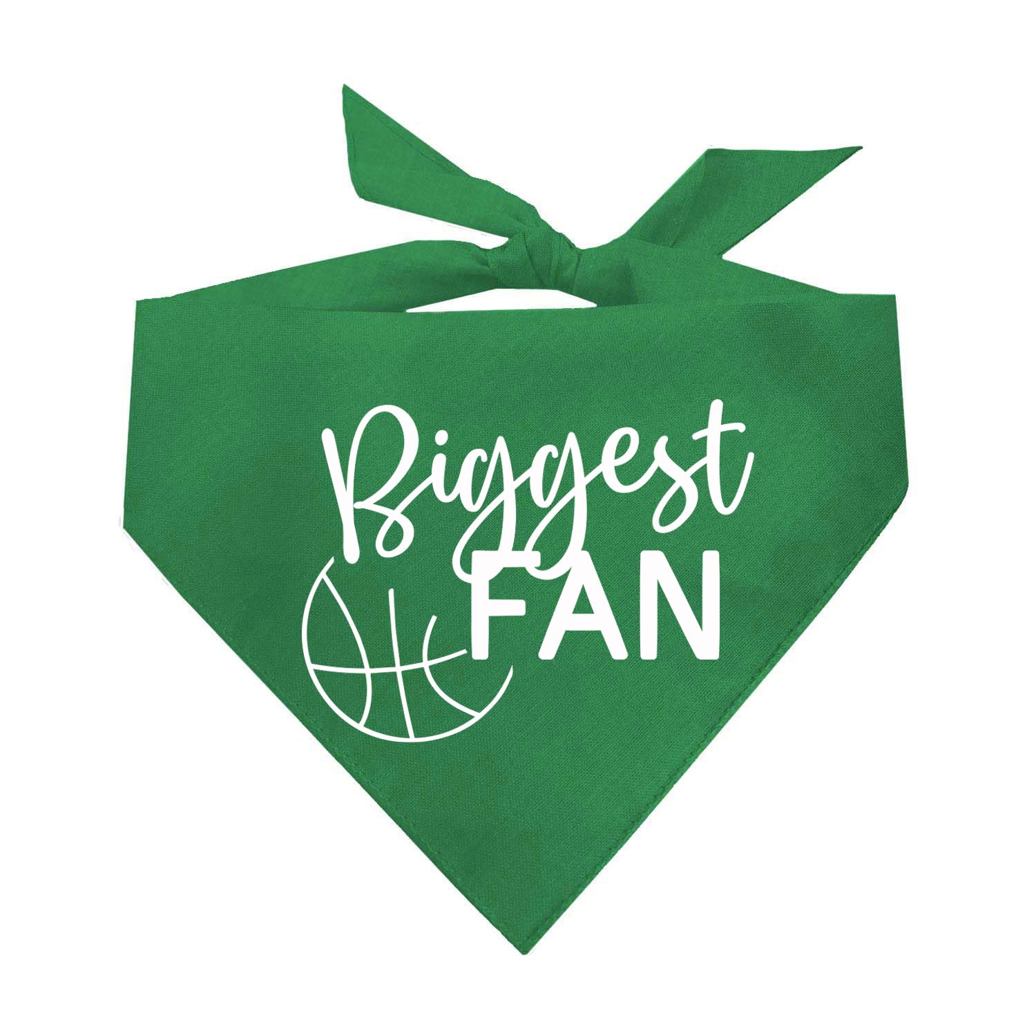Biggest Fan Basketball Dog Bandana (Green, Os 541)