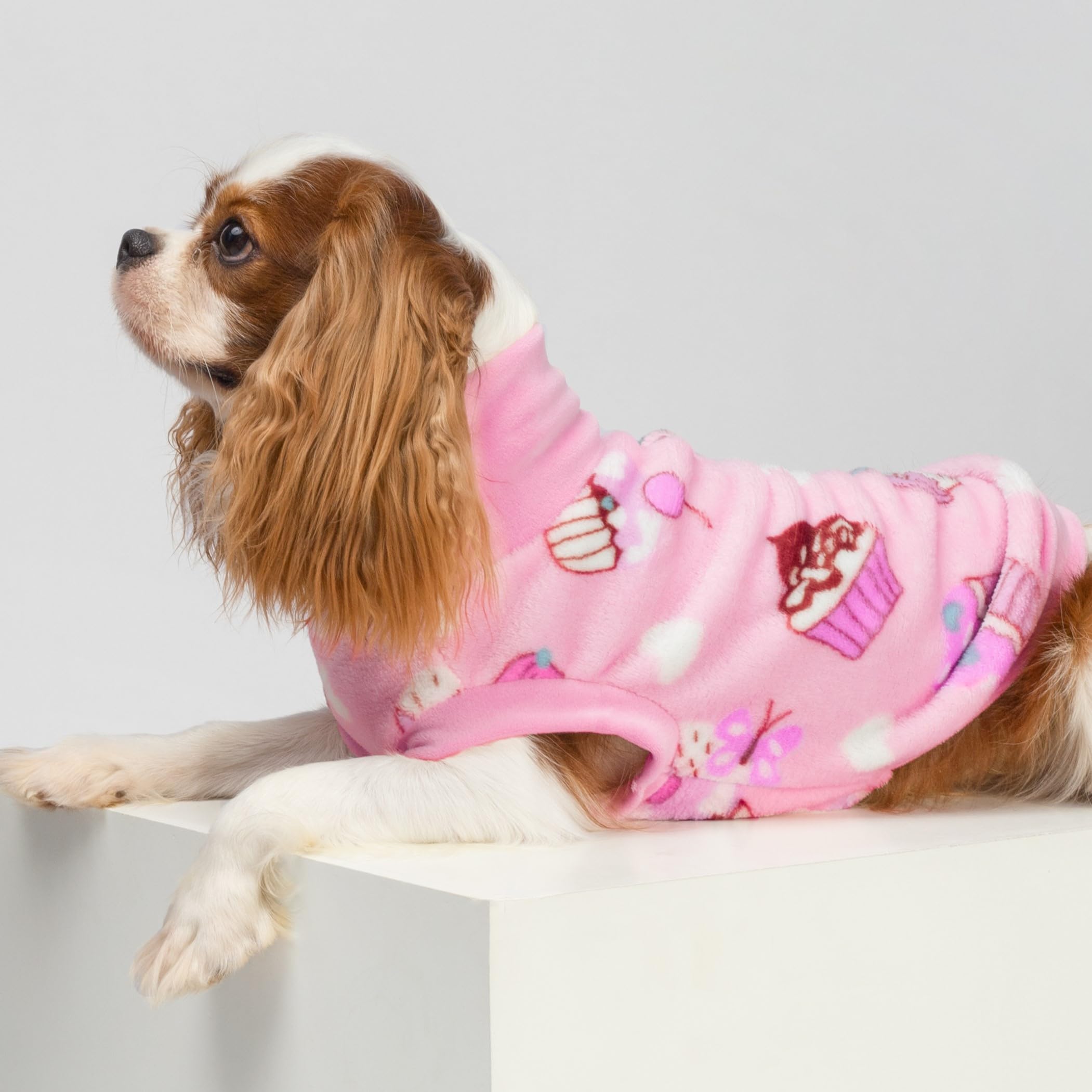 Fitwarm Fleece Cupcake Dog Sweater Vest, Dog Winter Clothes for Small Dogs Girl, Fleece Dog Coat, Doggy Pullover Jumper, Pet Out