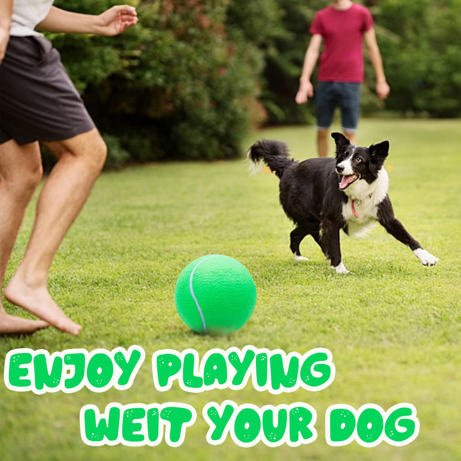 Banfeng Large Dog Tennis Ball,9.5' Giant Doy Sport Ball Toy,Pet Birthday Present Interactive Dog Toys For Small Medium Large Dog (Green)