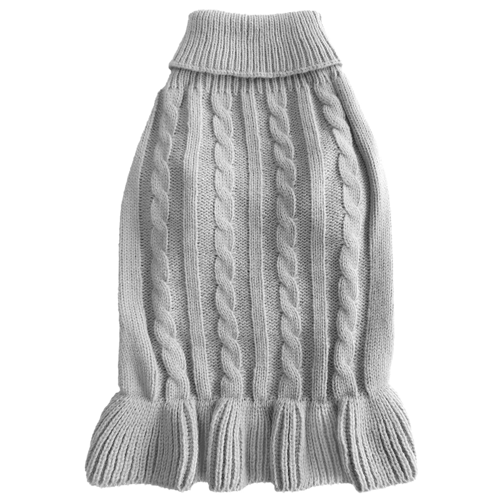 Chborchicen Small Dog Sweaters Knitted Pet Cat Warm Dog Sweatshirt Winter Clothes Kitten Puppy Sweater (Xxs, Dress-Grey)