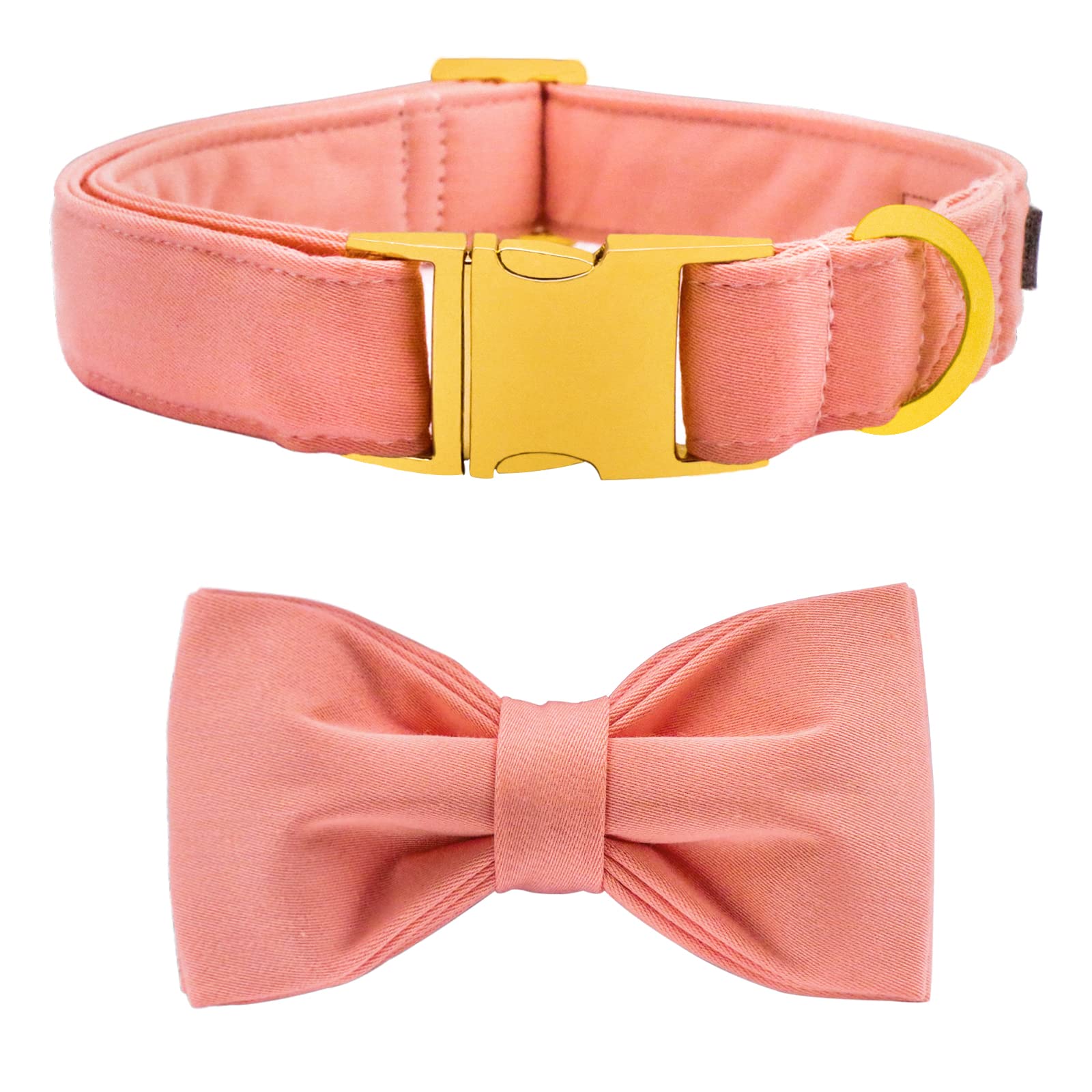 Maca Bates Dog Collar With Bow Bowtie For Dogs Solid Colors Sailor Bow Tie Adjustable Breakaway Pink Collars Accessories Birthda