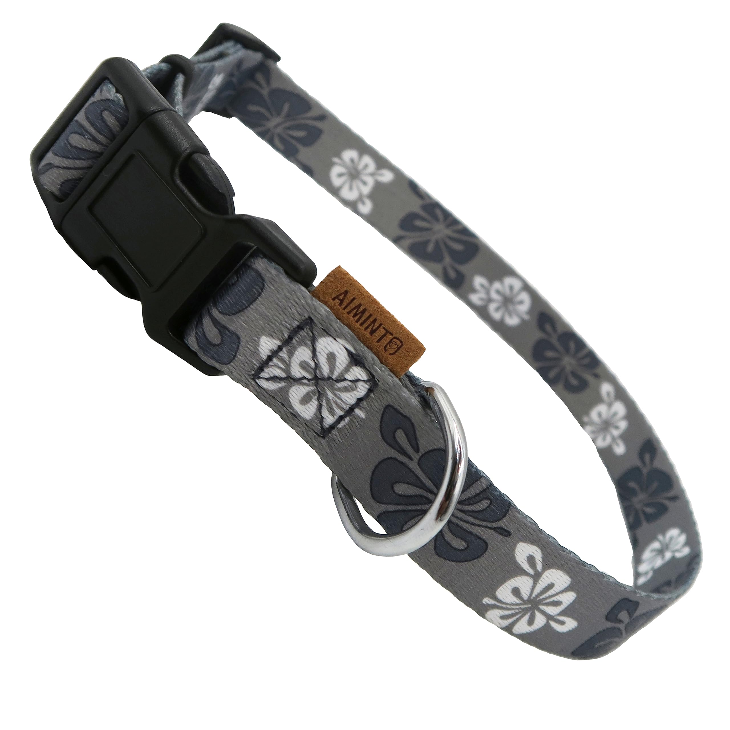 Aiminto Dog Collar, Cute Floral Pattern, Soft And Adjustable Collar With Quick Release Buckle (S (Neck 11-18'', Width 5/8''), Ha