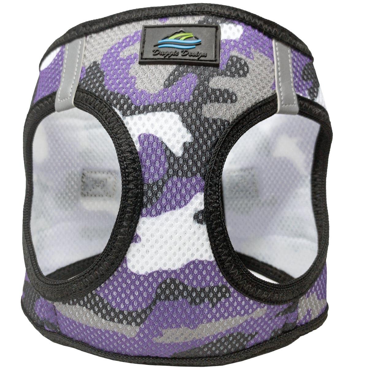 Doggie Design No Choke Dog Harness - Simple Step-In And Go Dog Vest For Small, Medium, And Large Breeds - Breathable Mesh Polyester Pet Harness - Purple Camo - Xxs