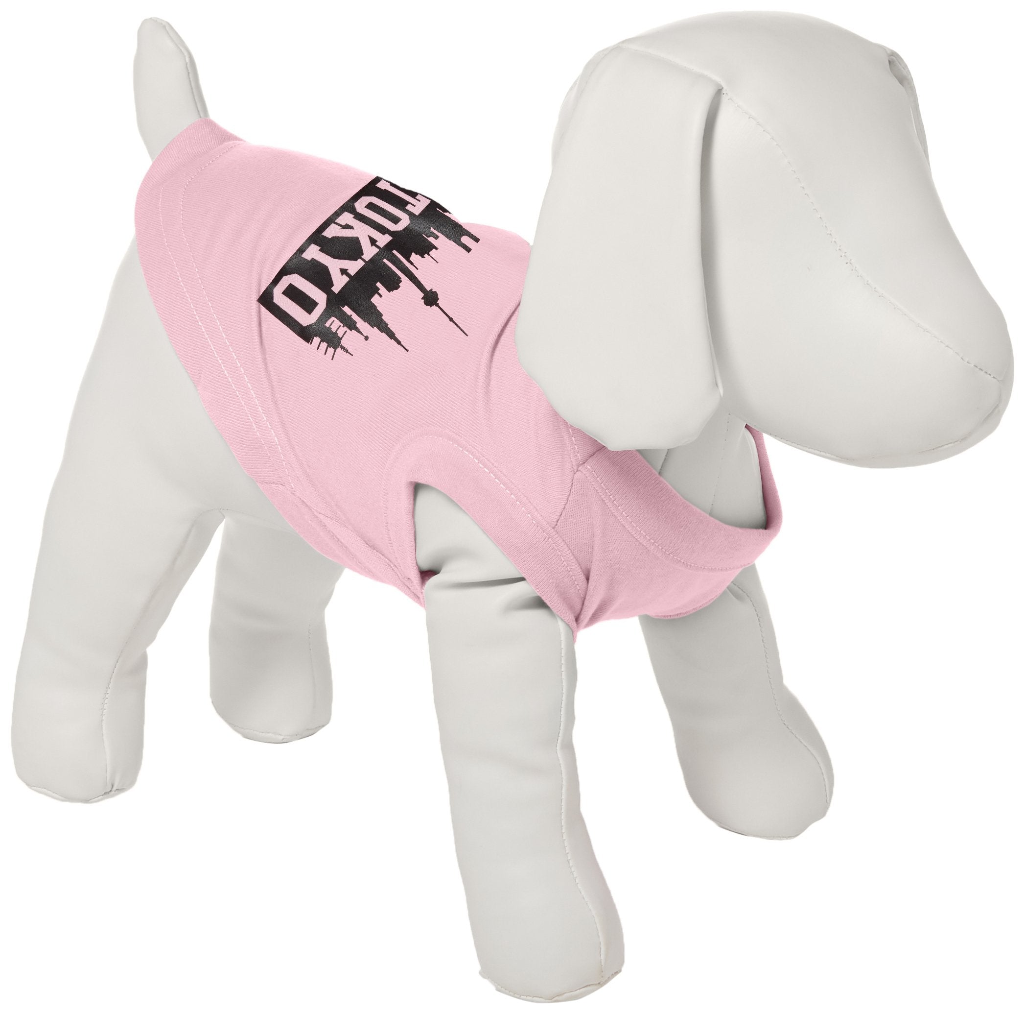Mirage Pet Products 10-Inch Tokyo Skyline Screen Print Shirt For Pets Small Light Pink
