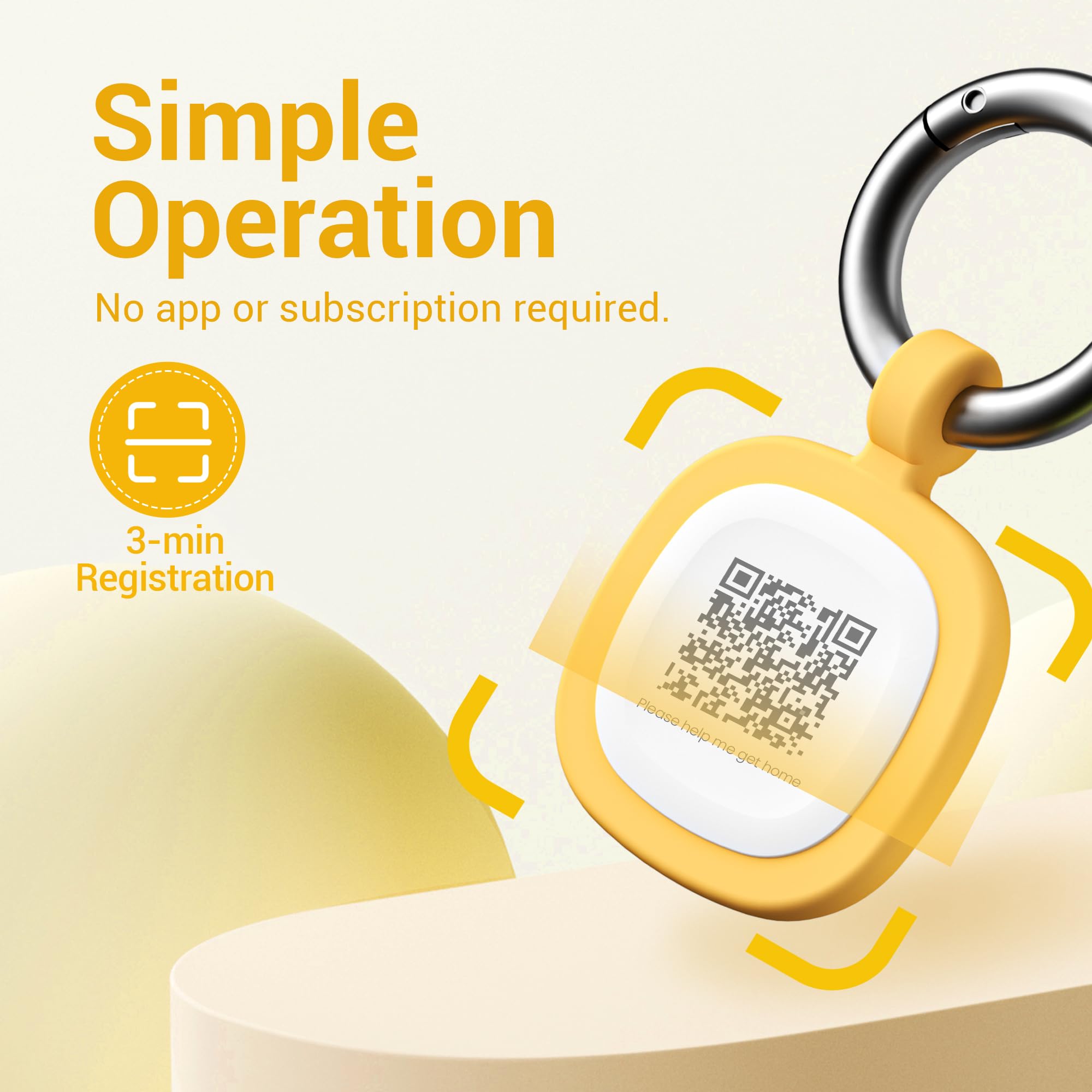 Pawaii Fluorescent Qr Code Pet Id Tag, Glow In The Dark Durable Silent Silicone Pet Id Tag, Scan Qr Receive Instant Pet Location