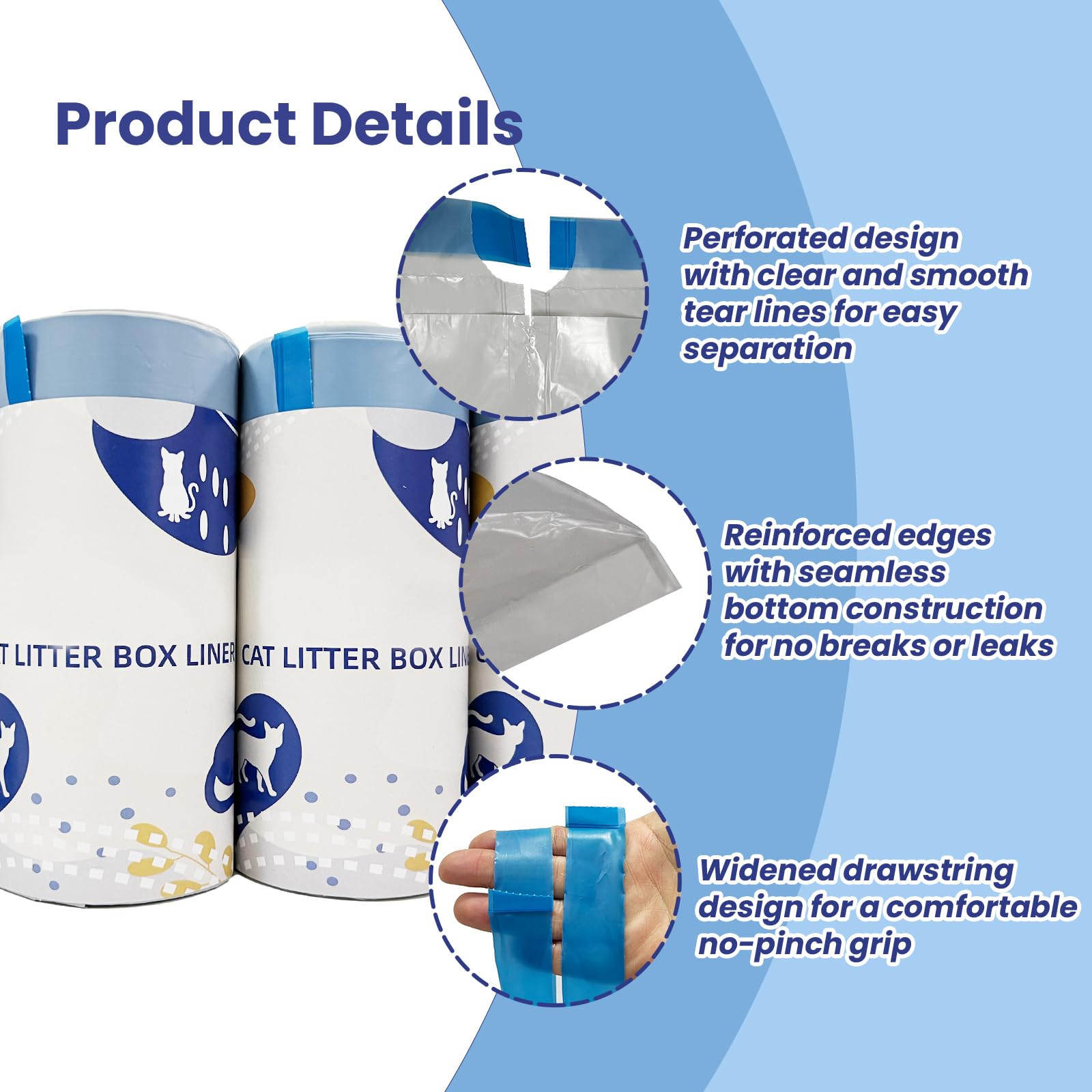 80 Count Cat Litter Liner Bags Compatible With Neakasa And Petpivot Autoscooper 11 Open-Top Pet Automatic Self Cleaning Cat Litt