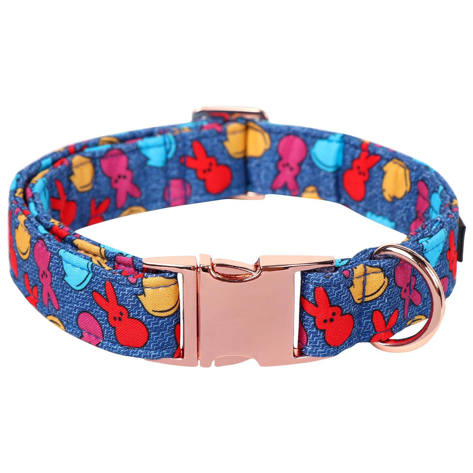 Maca Bates Easter Day Dog Collar Egg And Bunny Dogs Collars Breakaway Soft Durable Cute Adjustable Blue Eggs Collor Easters Rabb