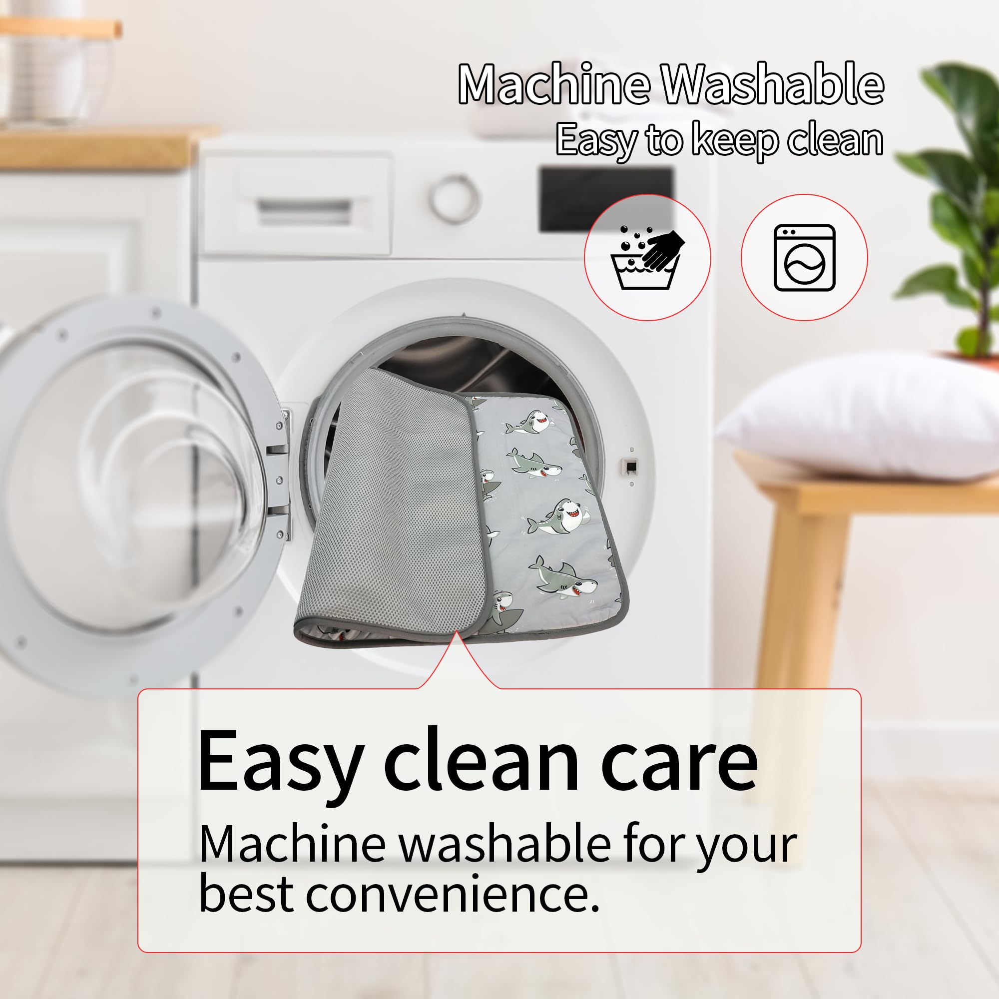 Nacoco Summer Pet Cooling Mat - Cat Dog Cushion Pad Sleeping Cool Sharks Comfortable Soft For Pets Kids And Adults (Grey Shark,