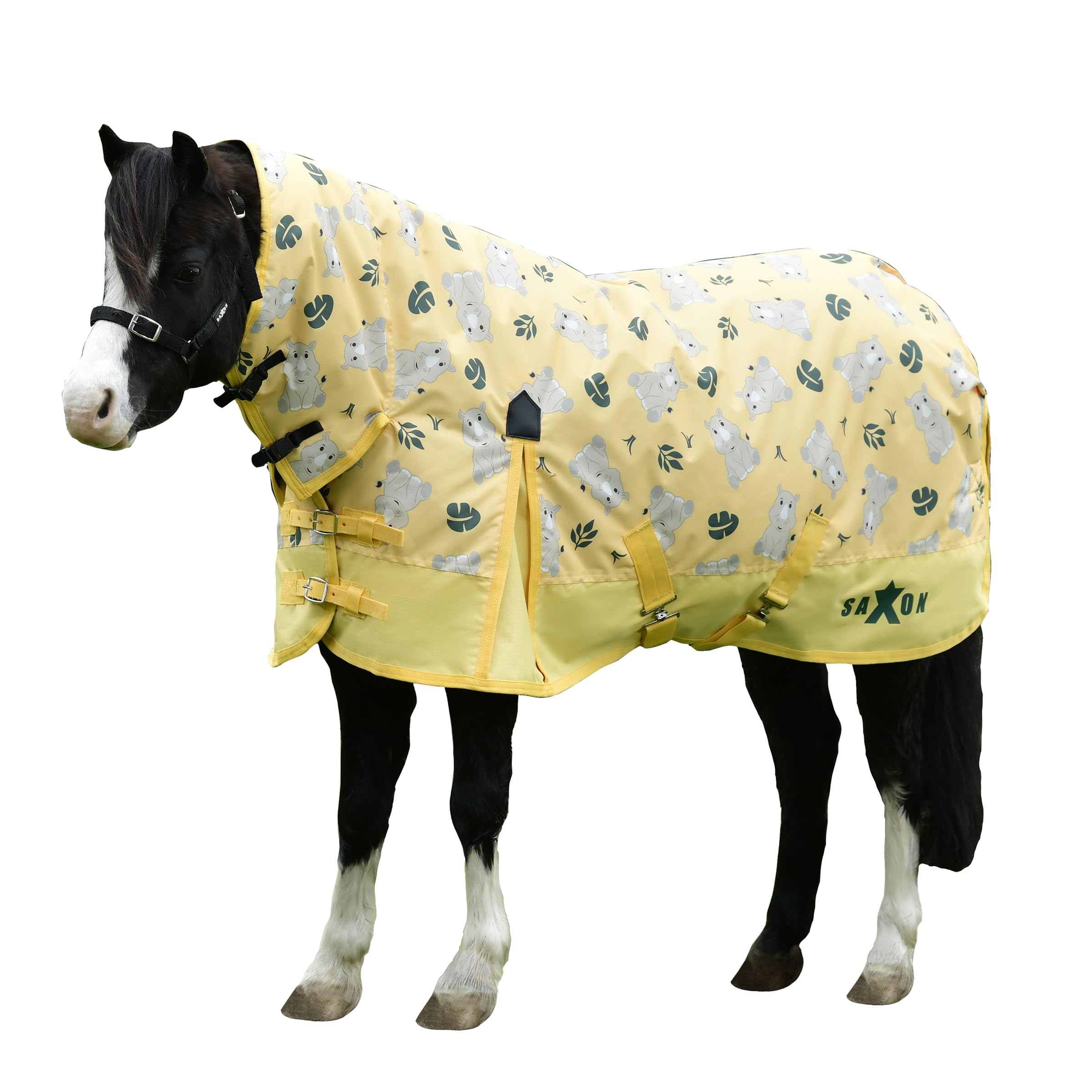 Saxon 600D Pony Combo Neck Medium, Rhino Print, 36
