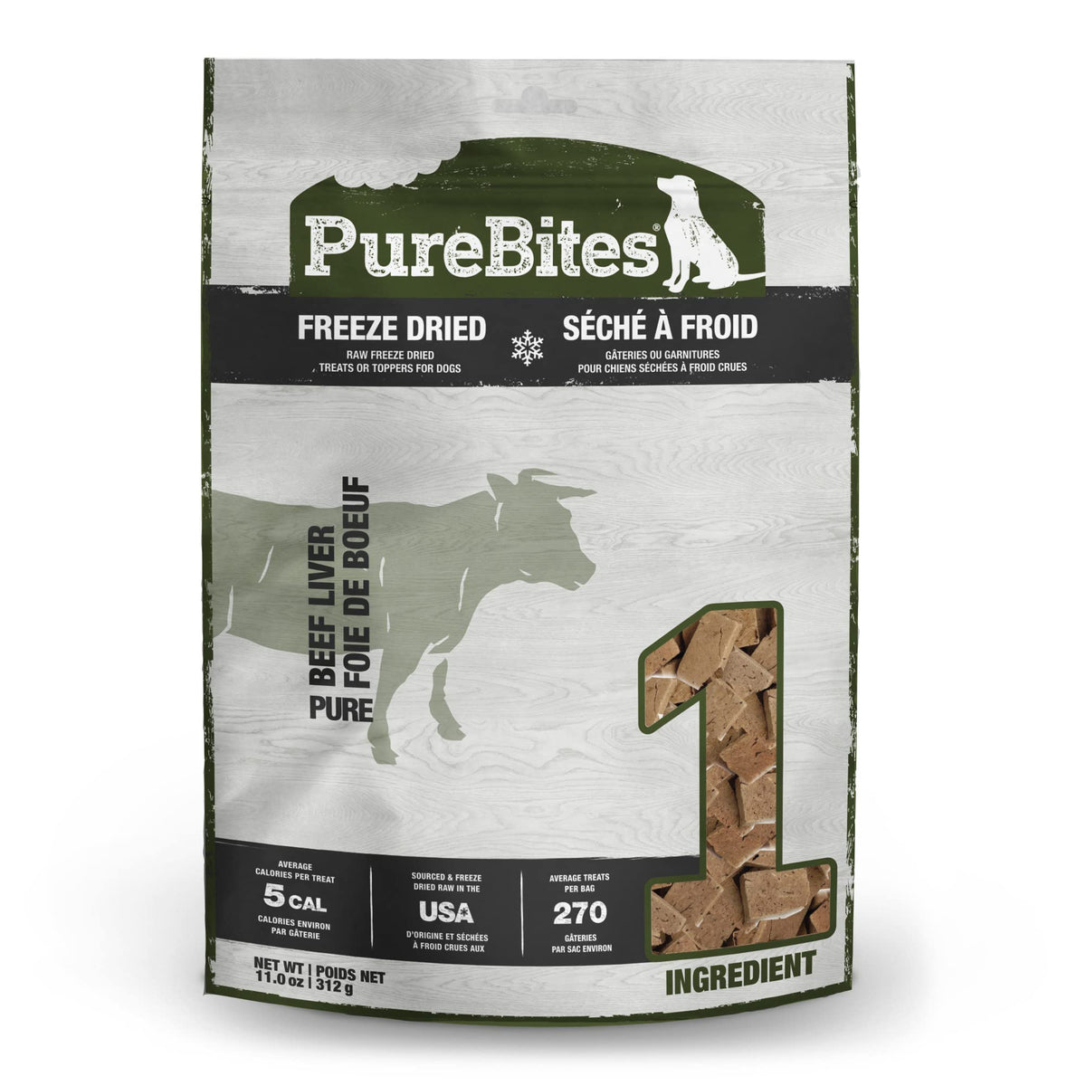 Purebites Freeze Dried Beef Liver Dog Treats, 11Oz