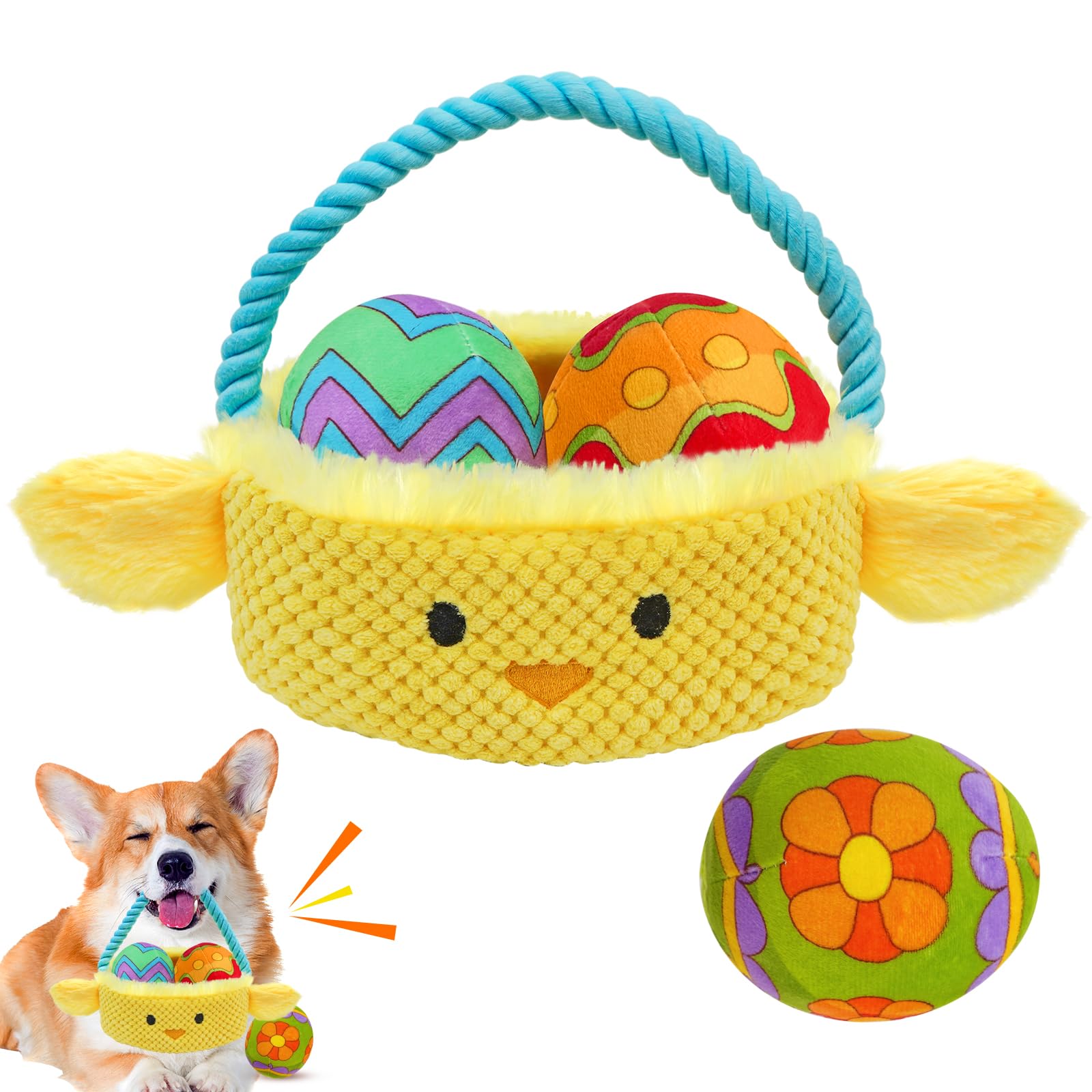 Lepawit Hide and Seek Dog Toys, Turkey Squeaky Interactive Puzzle Dog Toys for Boredom and Stimulation, Dog Enrichment Toys for