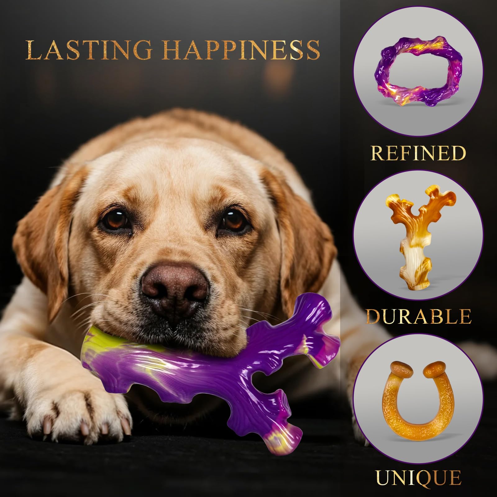 Frienhund 6 Pack Indestructible Dog Toys for Aggressive Chewers, Durable Nylon Bone for Large Dogs, Dog Toy for Aggressive Chewe