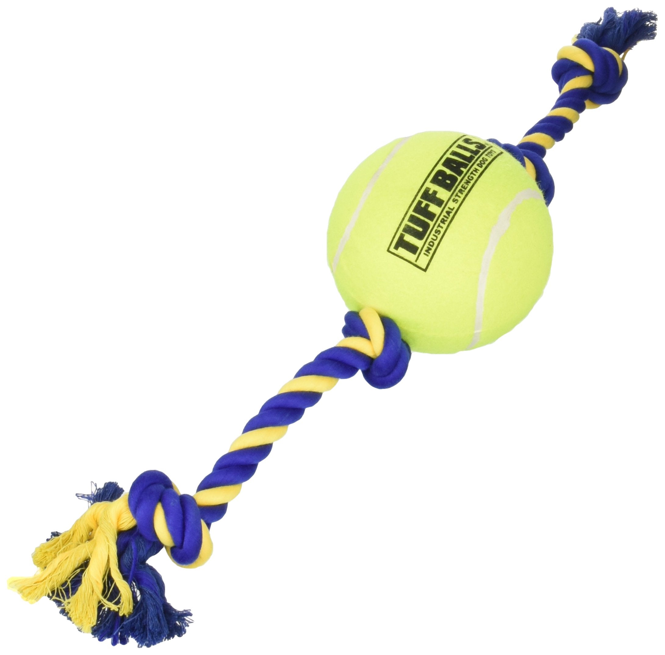 Petsport Mega Tuff Ball Tug Dog Toy - Mega Tennis Balls For Large Dogs, Dog Tug Toys, Great For Boredom & Aggressive Chewers, Do