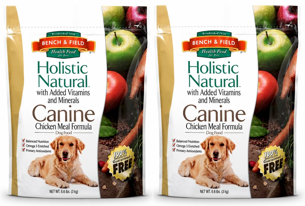 Bench & Field Holistic Premium Dry Dog Food, Chicken Meal & Brown Rice Recipe, Made Without Corn, Wheat, or Soy, All Life Stages