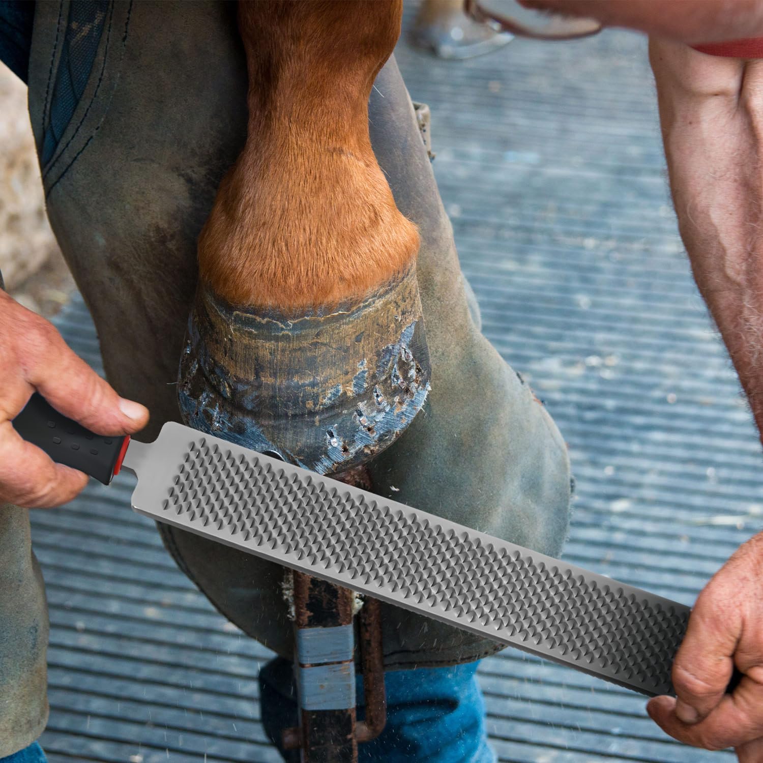 Gisafai 2 Pcs 18 Inch Rasps For Shoeing Horses With Handle Trimming File Carbon Steel Farrier Tools For Repair Horse Goat Hooves