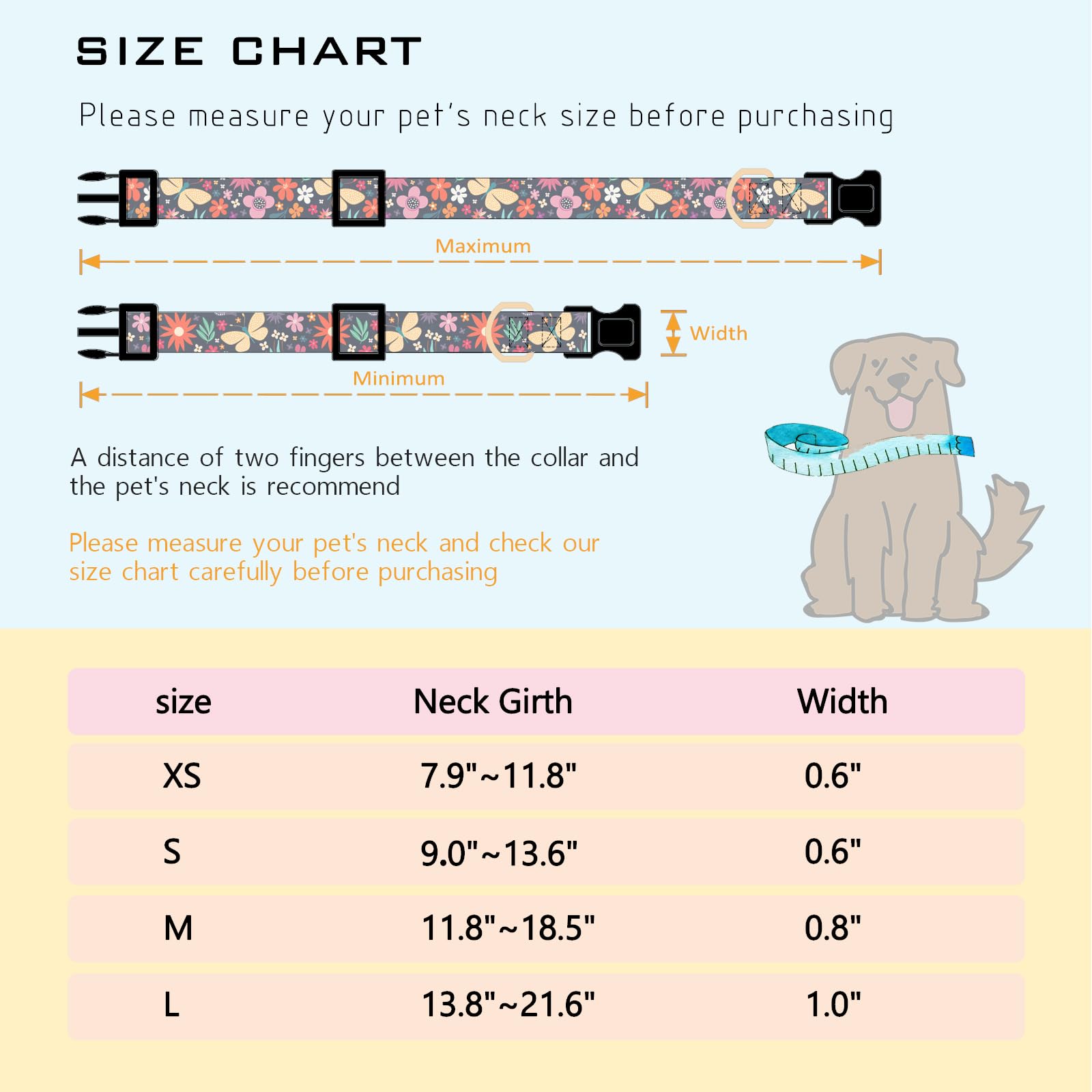 Faygarsle Cotton Designer Dogs Collar Cute Flower Dog Collars For Girl Female Small Medium Large Dogs With Purple Flower Charms Xs