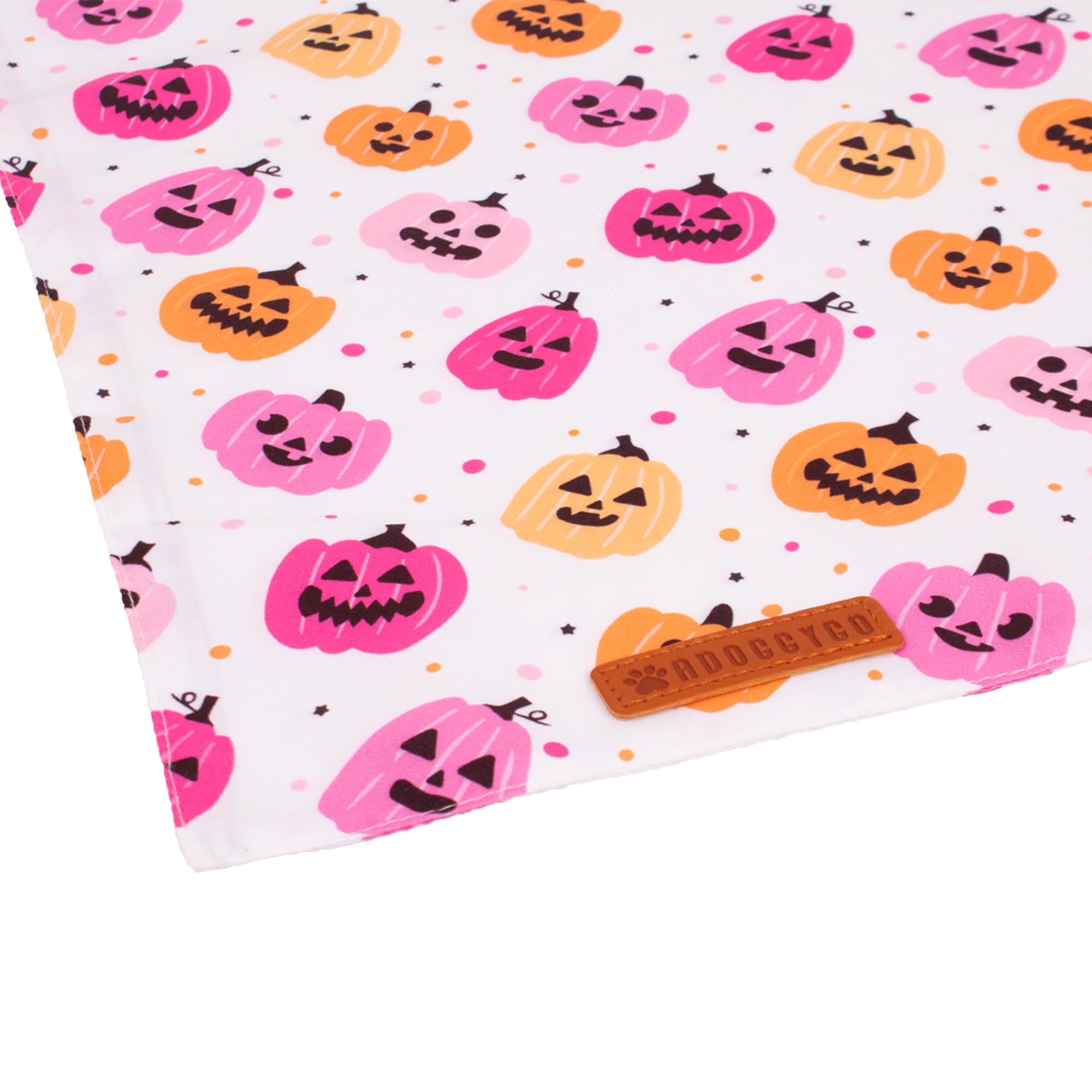 Adoggygo Halloween Dog Bandana, Halloween Pumpkin Ghost Dog Scarf, Premium Durable Fabric, Adjustable Fit Female Dog Halloween Bandanas For Medium Large Dogs Pets (Large, Halloween)