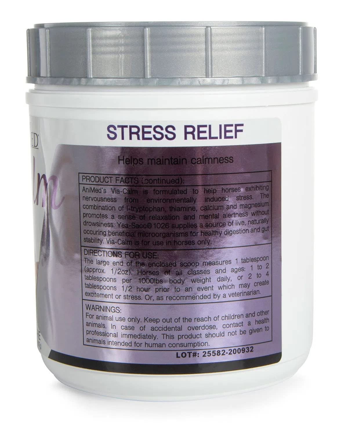 ANIMED Vita-Calm Horse Care Supplement, 2 Pound Container, Model 90451