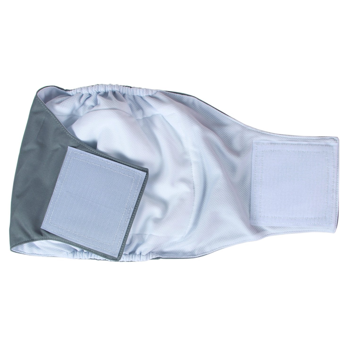 Teamoy 4Pcs Reusable Wrap Diapers For Male Dogs, Washable Puppy Belly Band (L2, Black+ Gray+ Green+ Purple)