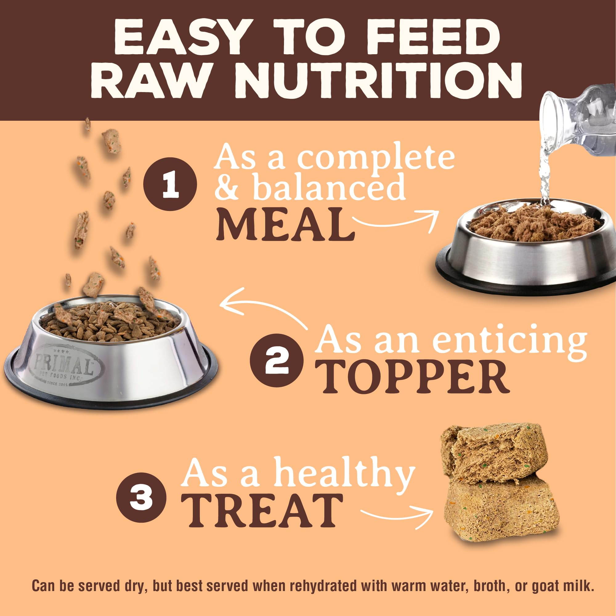 Primal Freeze Dried Raw Cat Food Nuggets Pork, Complete & Balanced Meal or Topper, Premium, Healthy, Grain Free, High Protein Ra