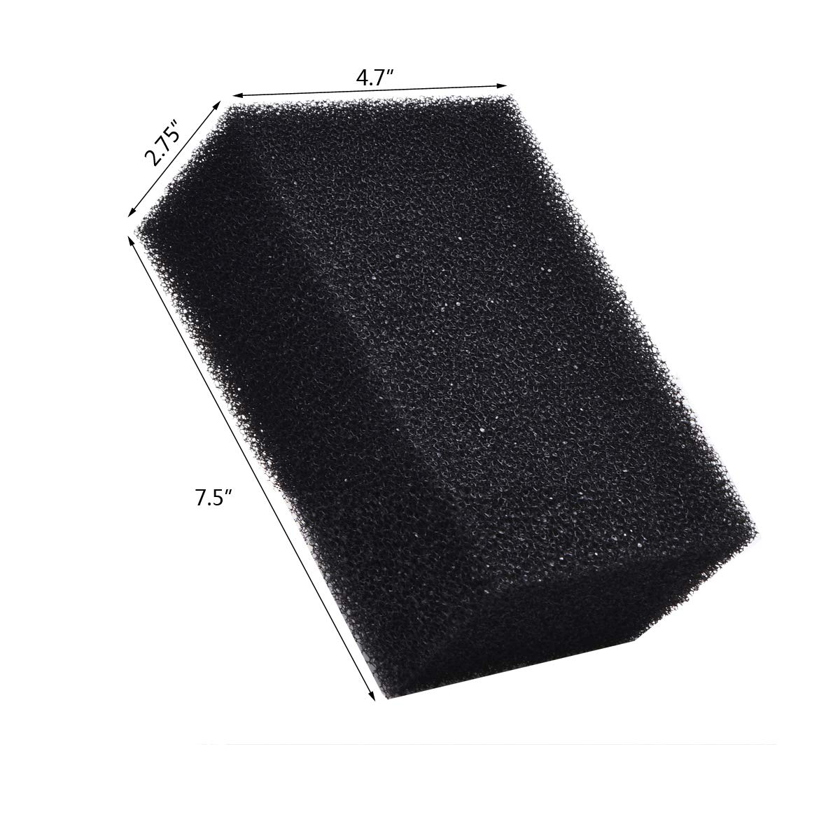 Hipanda Filter Foam Sponges, Bio Sponge Filter Media Pad, Cut-to-Size Foam for Aquarium Fish Tank (7.5'' x 4.7'' x 2.75'')