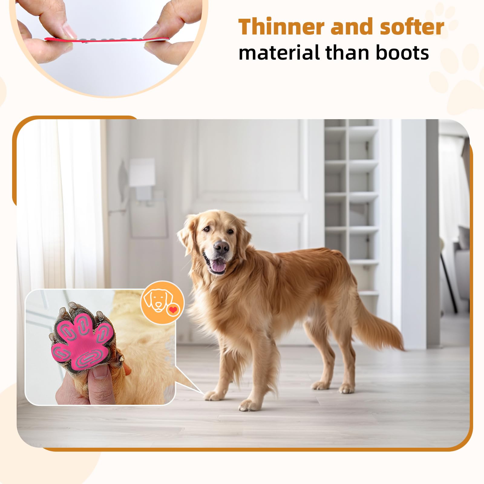 Non-Slip Dog Paw Protector Pads For Senior Dogs, Dog Paw Adhesive Pads On Hardwood Floor,Pets Essentials With Strong Traction,Pi