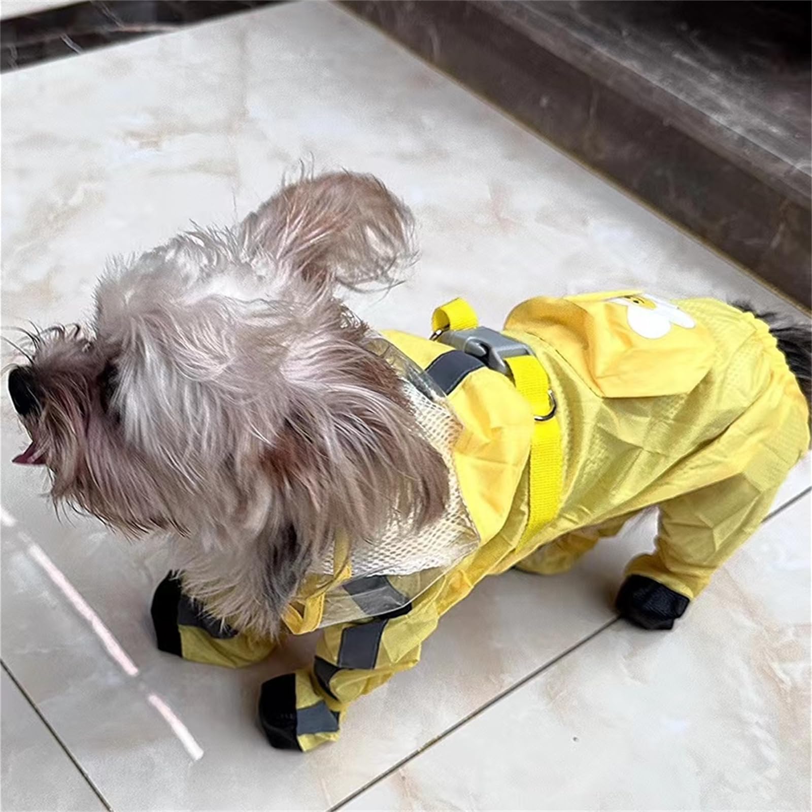 Yeduzyn Dog Raincoat With Boots - Waterproof Jacket With Hood For Small, Medium & Large Dogs, Reflective Strap, Lightweight Rain
