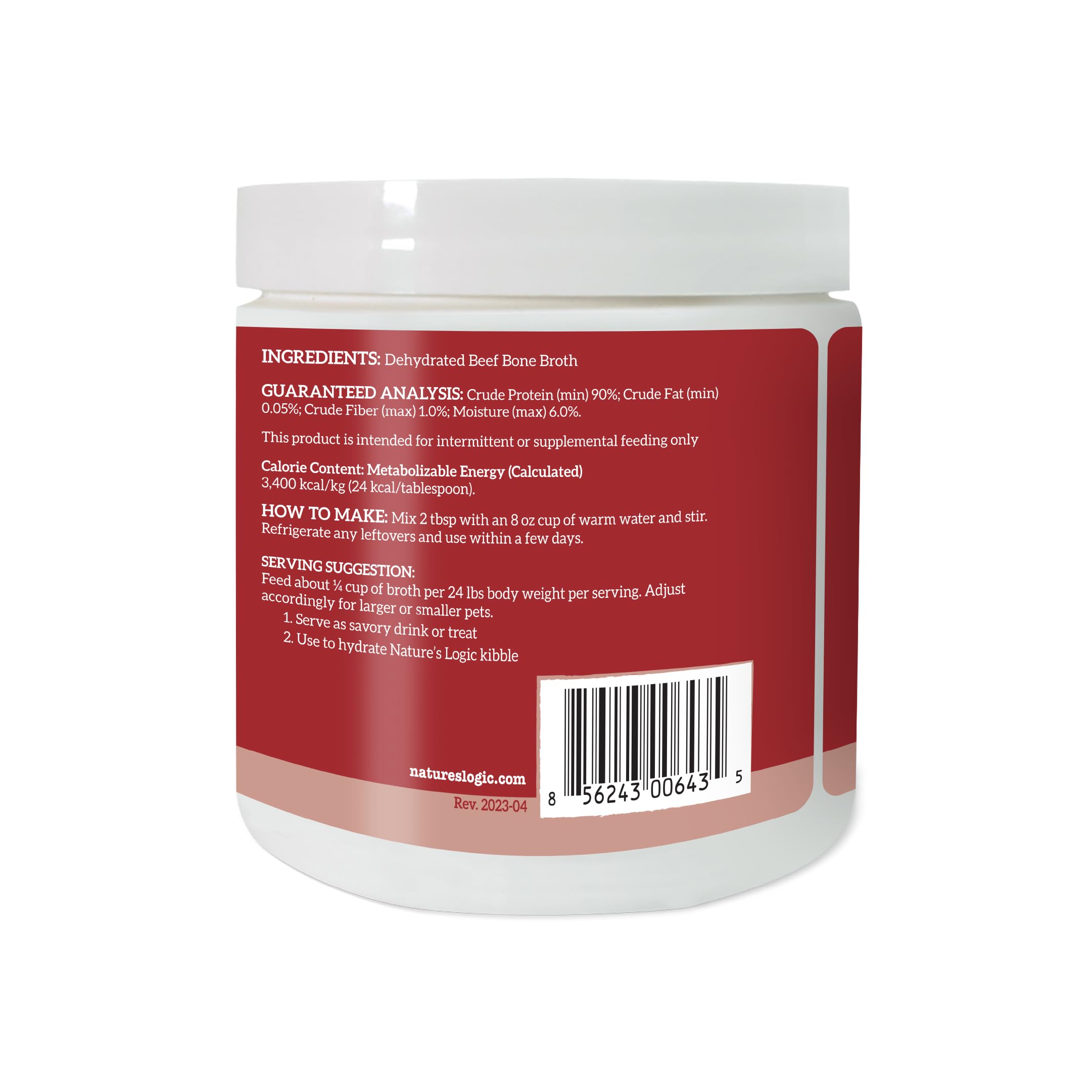 Natures Logic Dehydrated Beef Bone Broth, 6oz