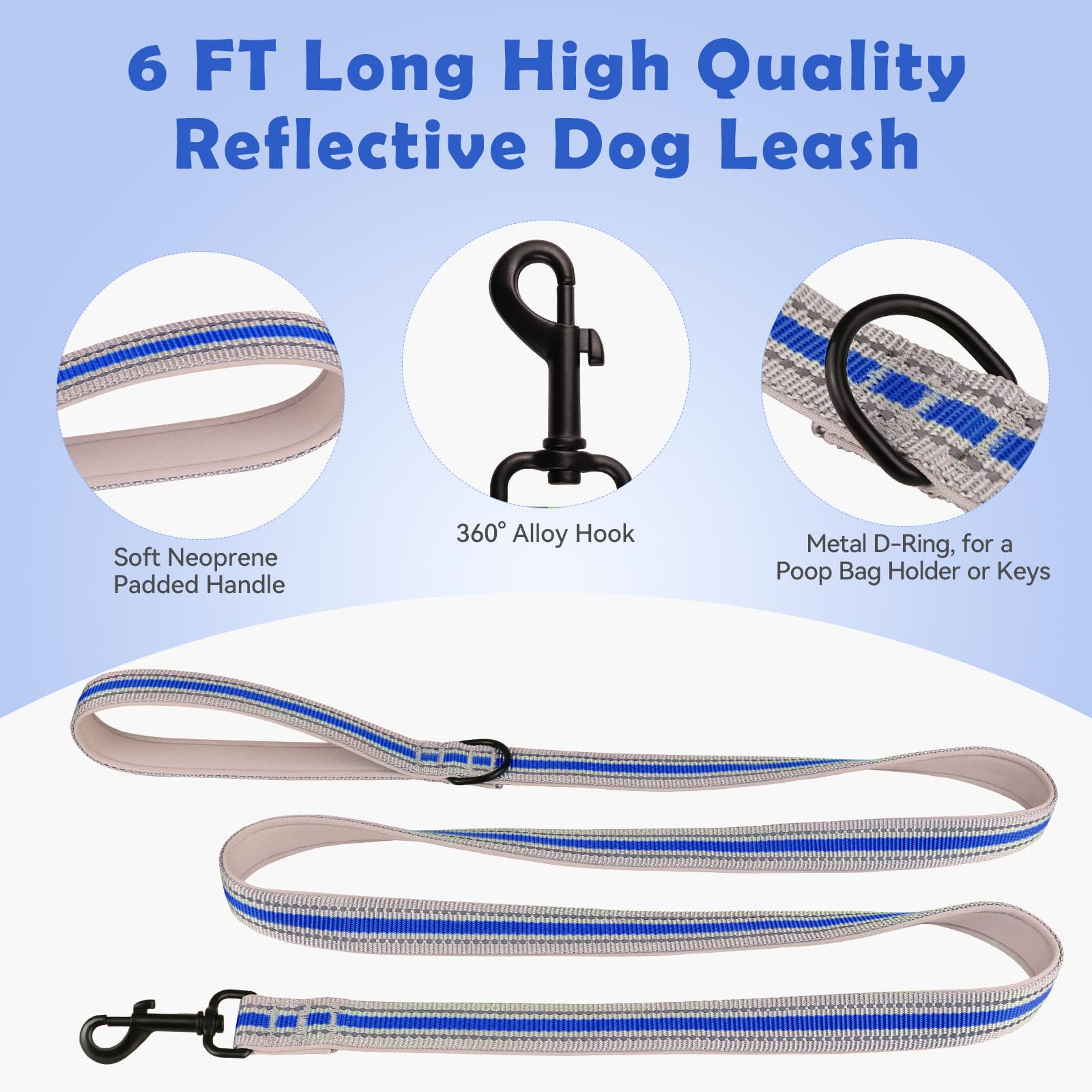 Martingale Collar For Dogs,Soft Neoprene Padded Reflective Martingale Collar And Leash Set Safety Buckle Nylon Martingale Collar