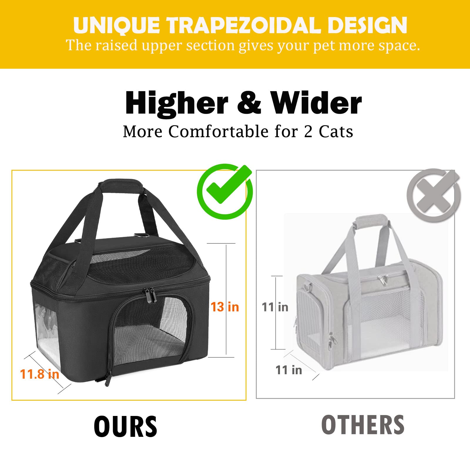 Large Cat Carrier Pet Carrier, Oeko-Tex Certified Soft Side Pet Carrier For Cat, Small Dog, Collapsible Travel Small Dog Carrier, Tsa Airline Approved Cat Carrier For Cats 20 Lb,Pink