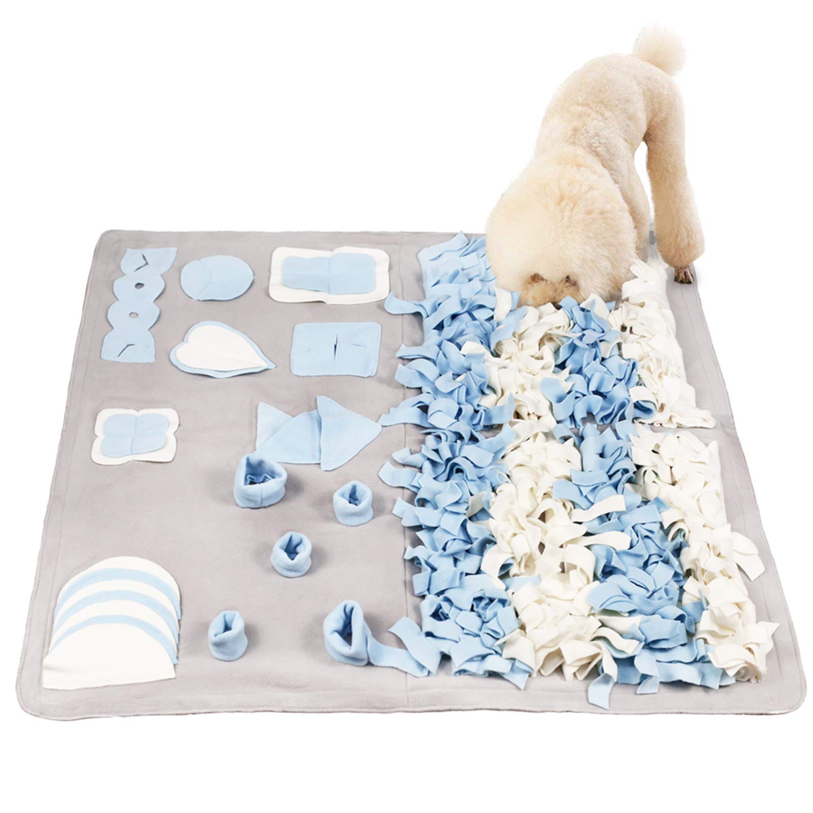Stellaire Chern Snuffle Mat for Small Large Dogs Nosework Feeding Mat (39.4 x 39.4) Easy to Fill and Machine Washable Training M