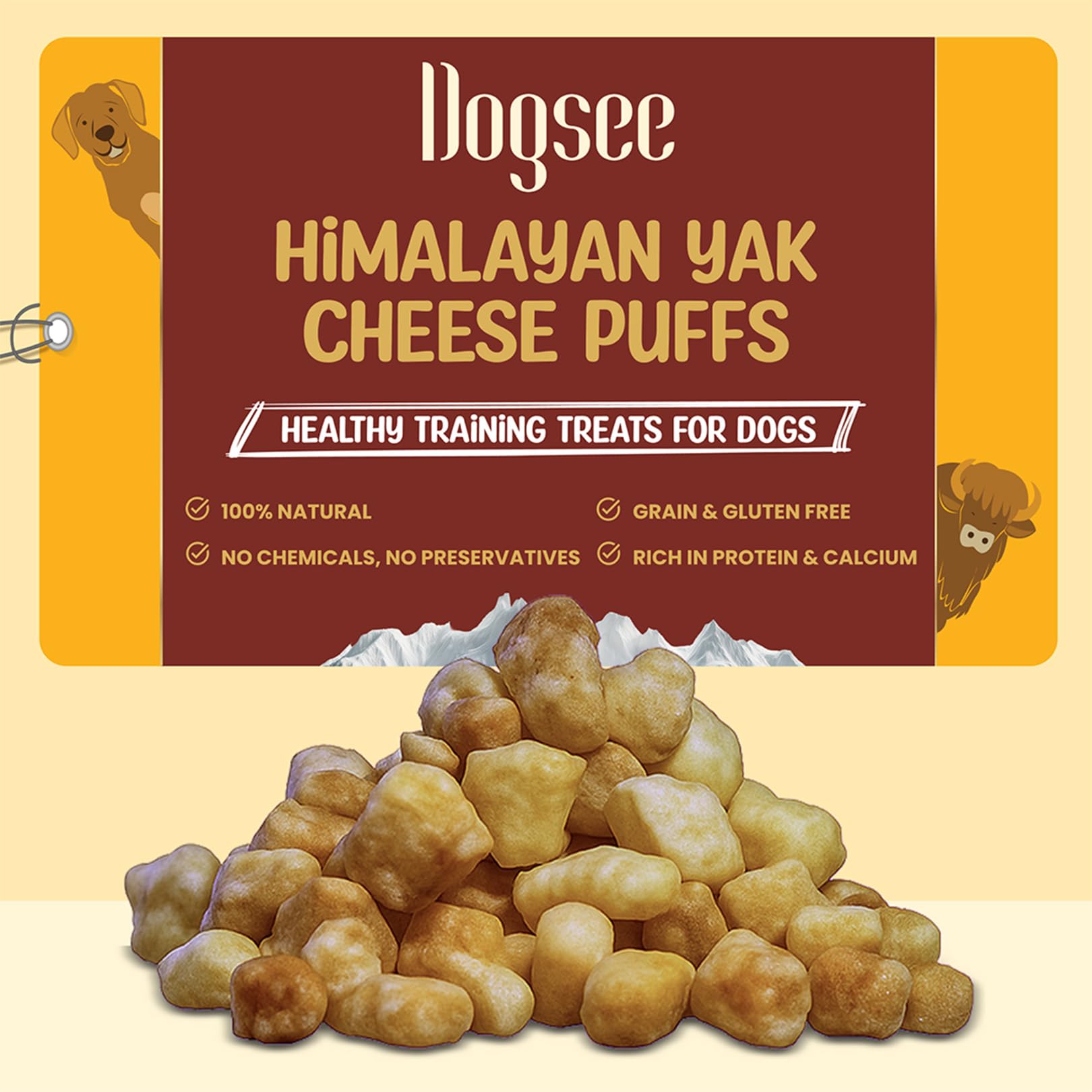 Dogsee Chew Mini Pops for Dogs and Puppies - Cheese | Dental Treats | High Protein | High Calcium | Low Fat | Helps Fight Plaque
