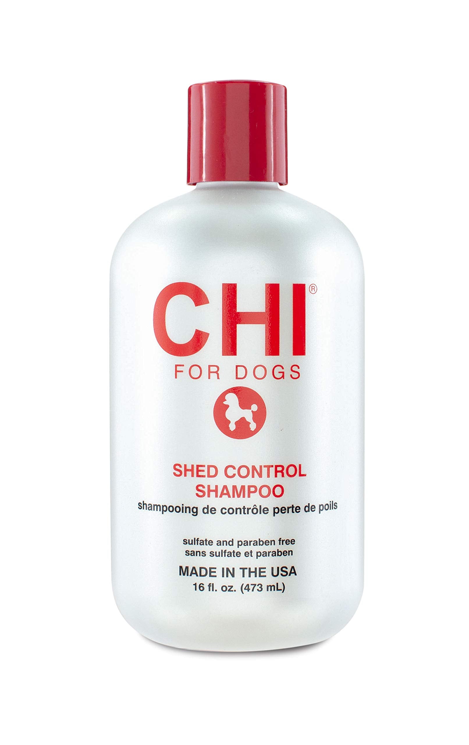 CHI for Dogs Shed Control Shampoo for Dogs, 16 Ounces | Best Anti-Shed Dog Shampoo | Sulfate and Paraben Free, pH Balanced for D