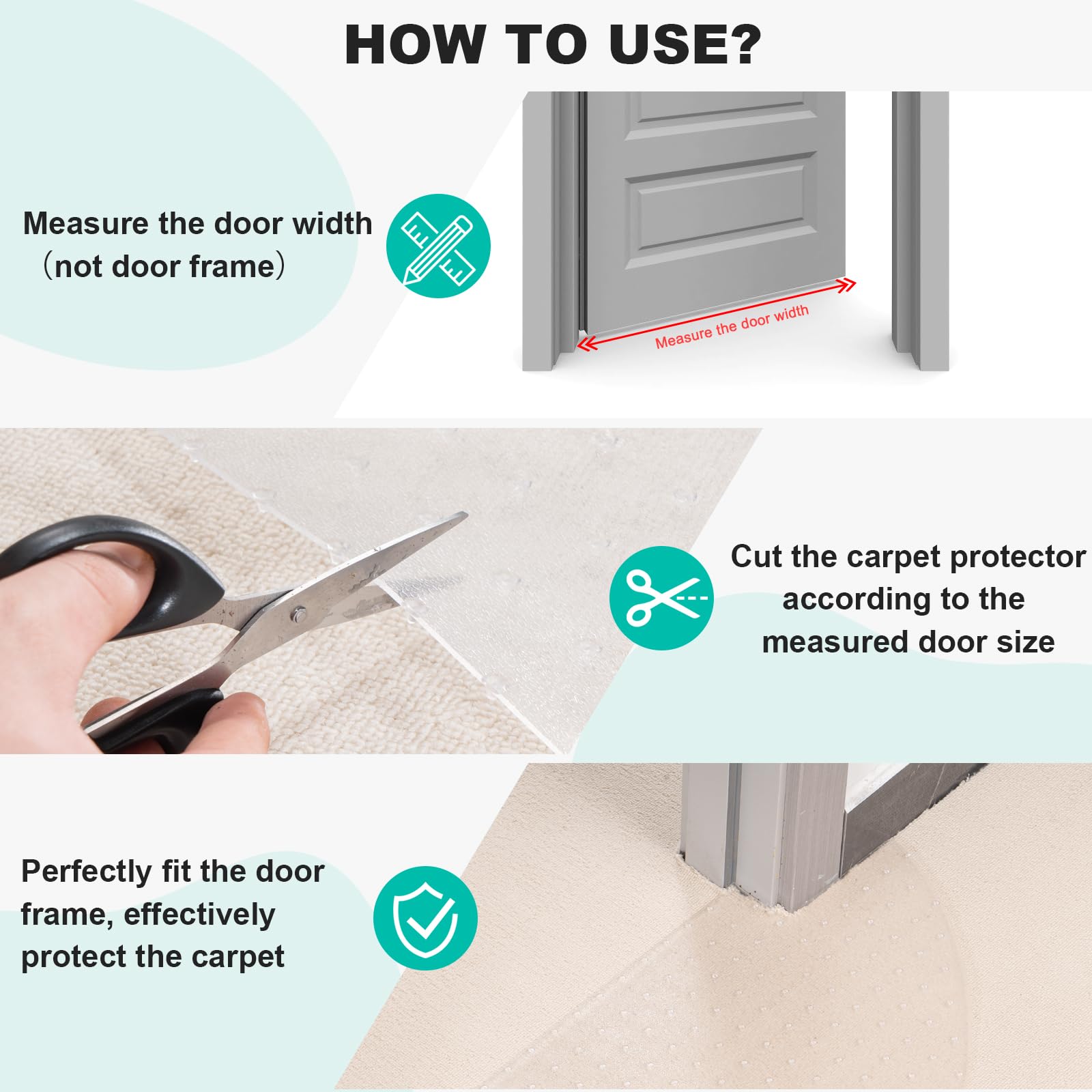 Uross Semi-Circular Carpet Protector For Pets 1Pcs, Plastic Cat Carpet Protector For Doorway, Cat Scratch Protector Mat, Cat Rip