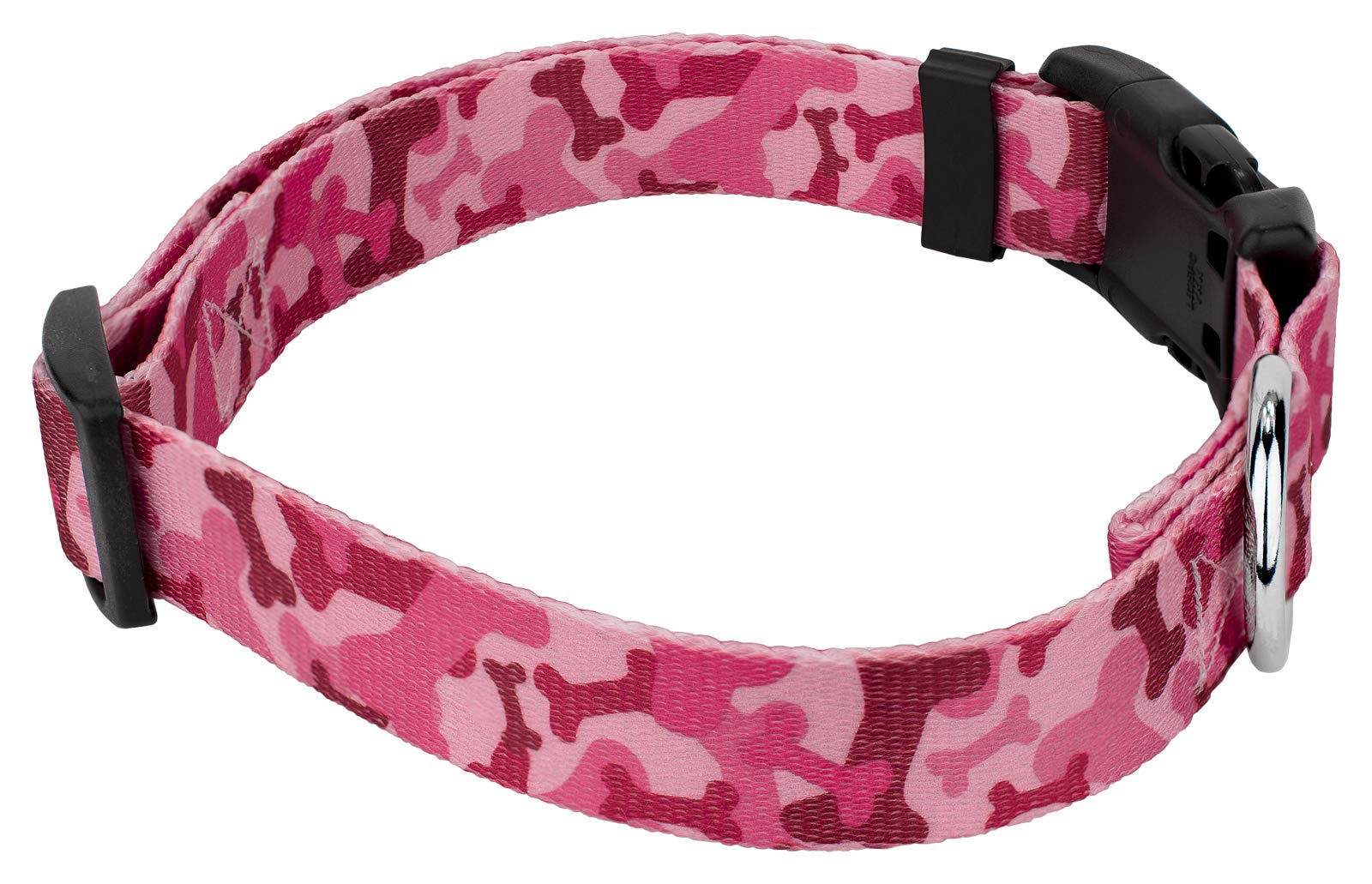 Country Brook Petz - Pink Bone Camo Deluxe Dog Collar - Made In The U.S.A. - Camouflage Collection With 16 Rugged Designs (1/2 I