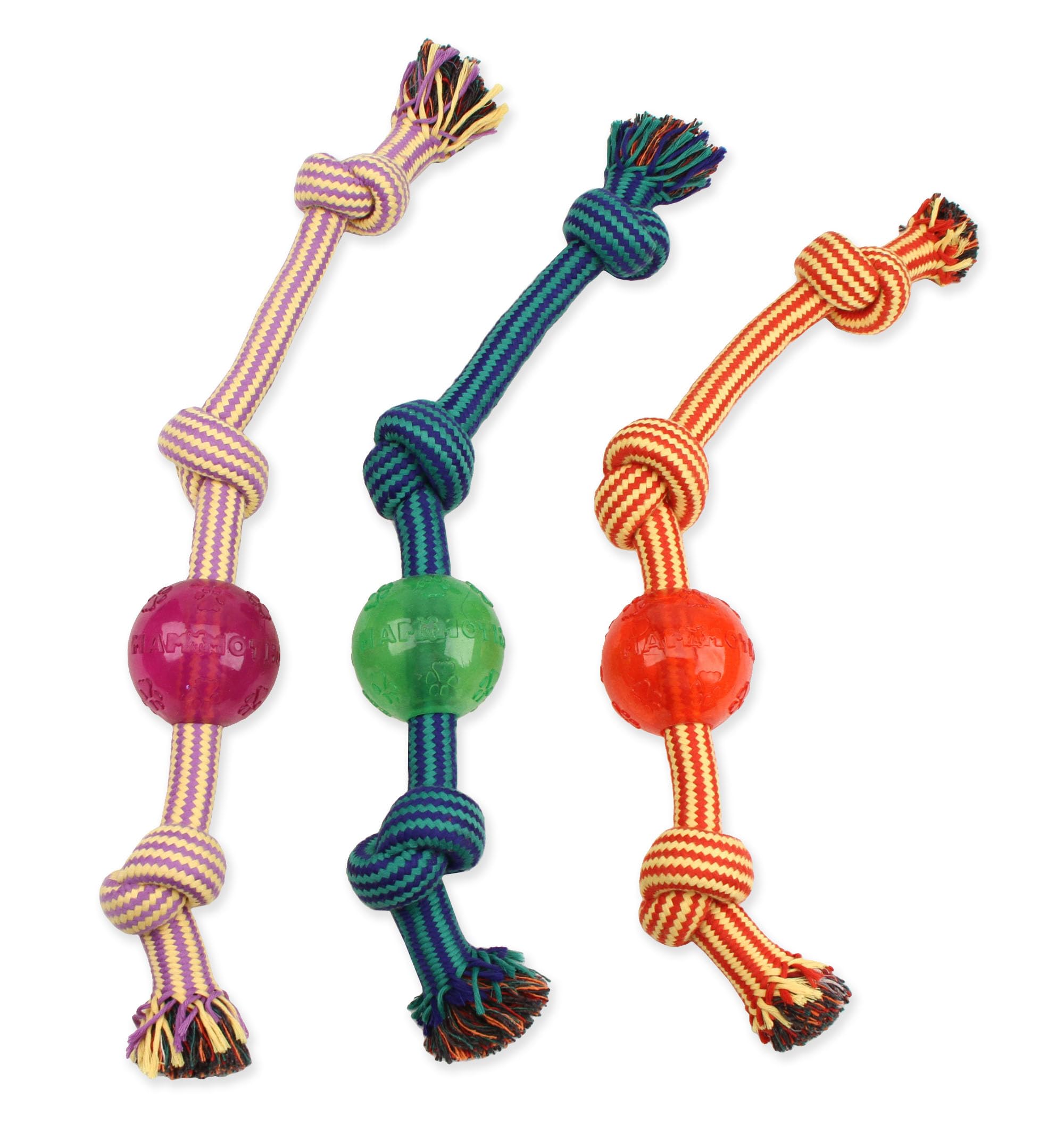 Mammoth Pet Products Large 20' Extra 3 Knot Tug W/Tpr Ball