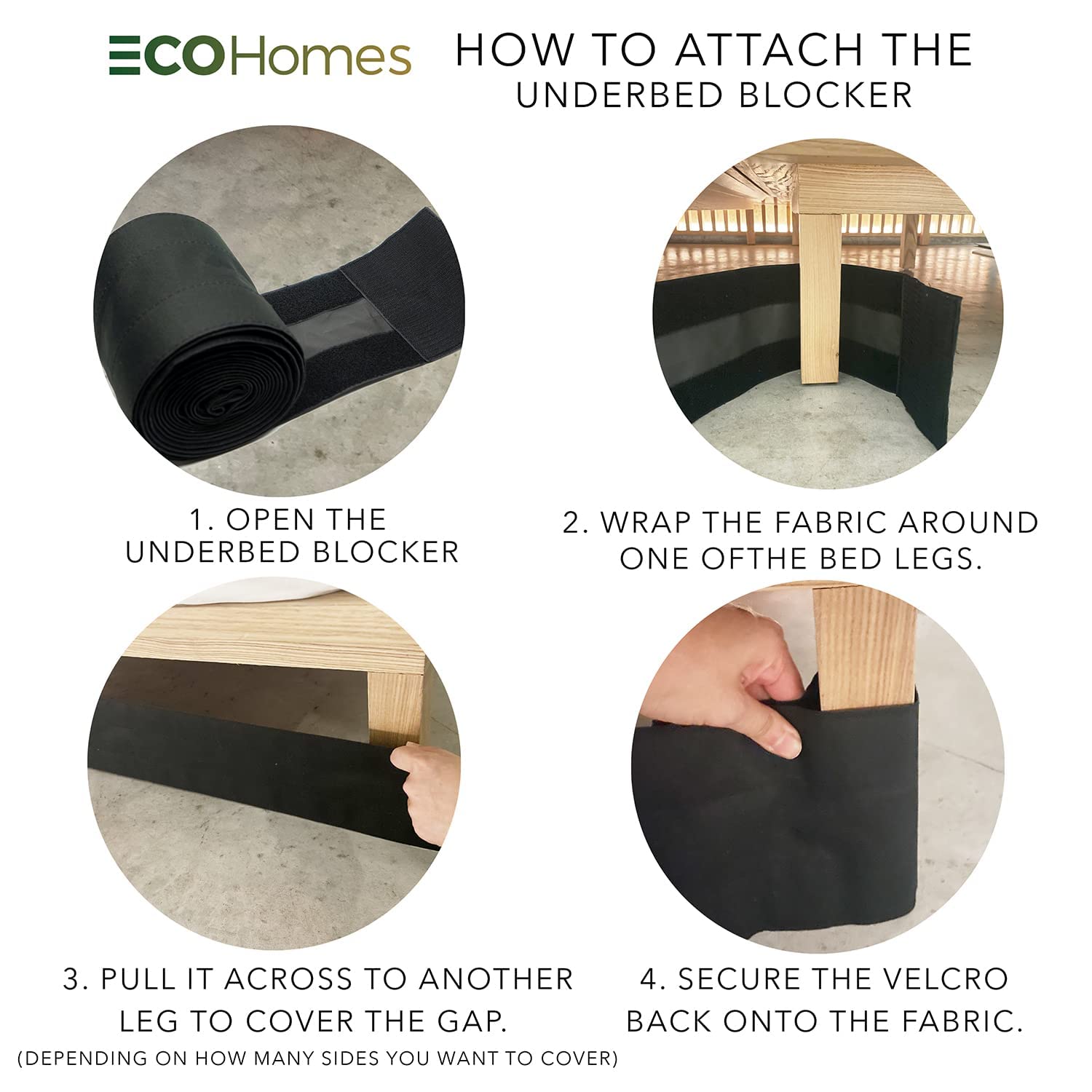 ECOHomes Under Bed Blocker for Pets - 13ft Bed Gap Blocker Keeps Toys & Pets Out from Under Furniture - Bumper for Dogs & Cats