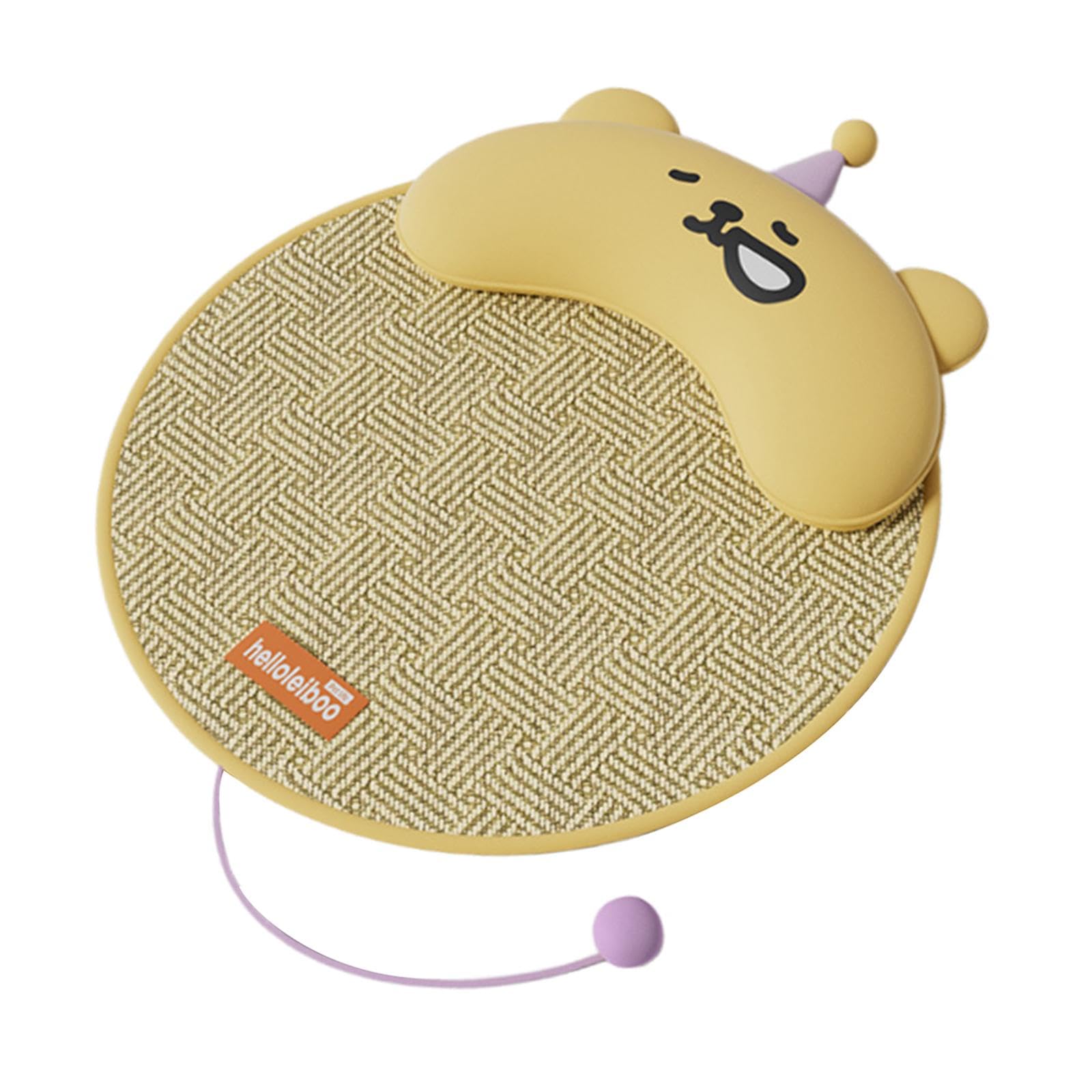 MYADDICTION Pets Dog Cooling Mat Self Cooling Lightweight with Pillow Home Carpets Floor Yellow