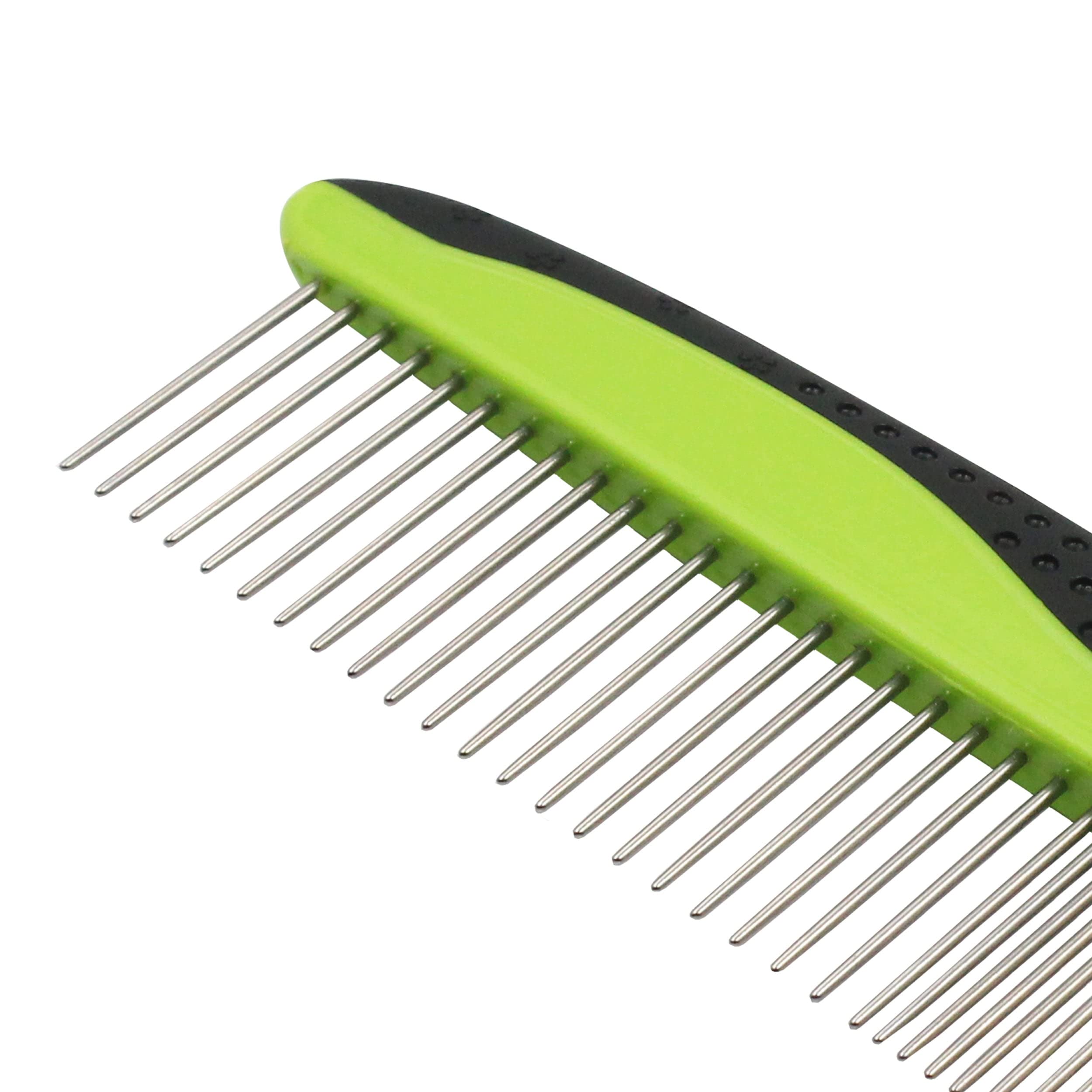 Pet Life A Grip Ease Wide And Narrow Tooth Grooming Pet Comb