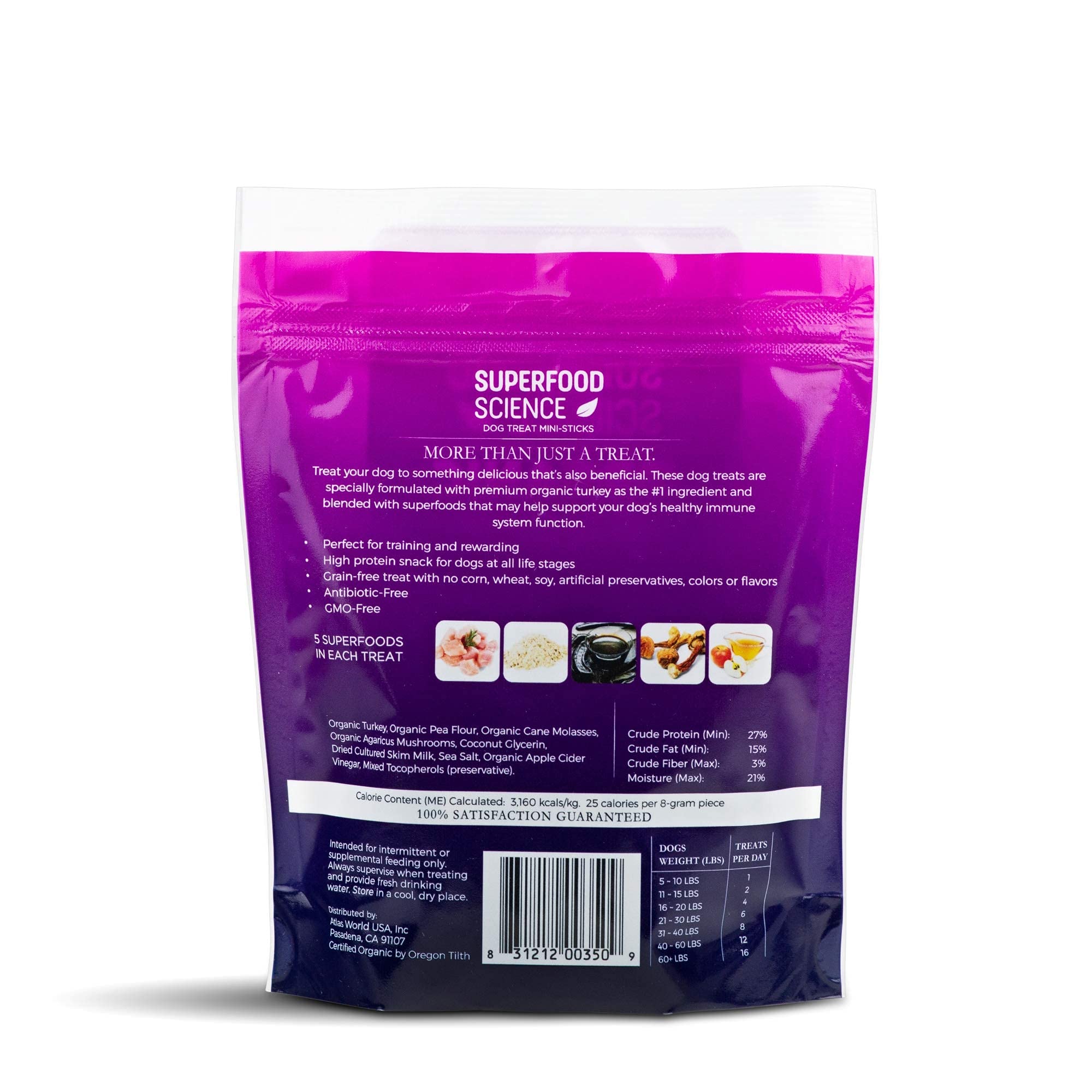Organic Dog Treats for Small, Medium & Large Dogs - All-Natural Turkey Training Treats for Puppies & Adult Dogs, Grain-Free, Hyp