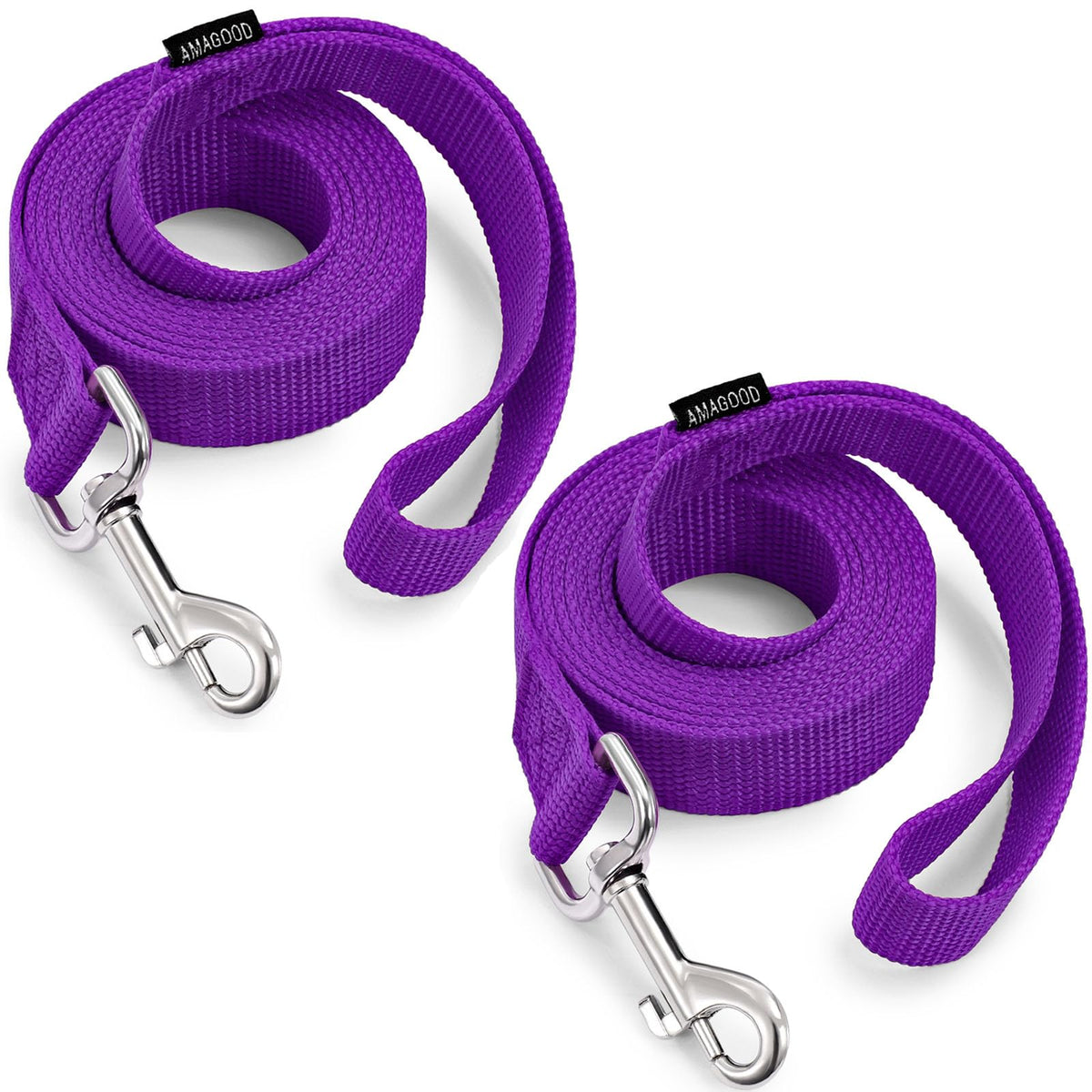 Amagood 6 Ft Dog Leashes, Strong And Durable Traditional Style Leash With Easy To Use Collar Hook,Dog Leads Great For Small And 