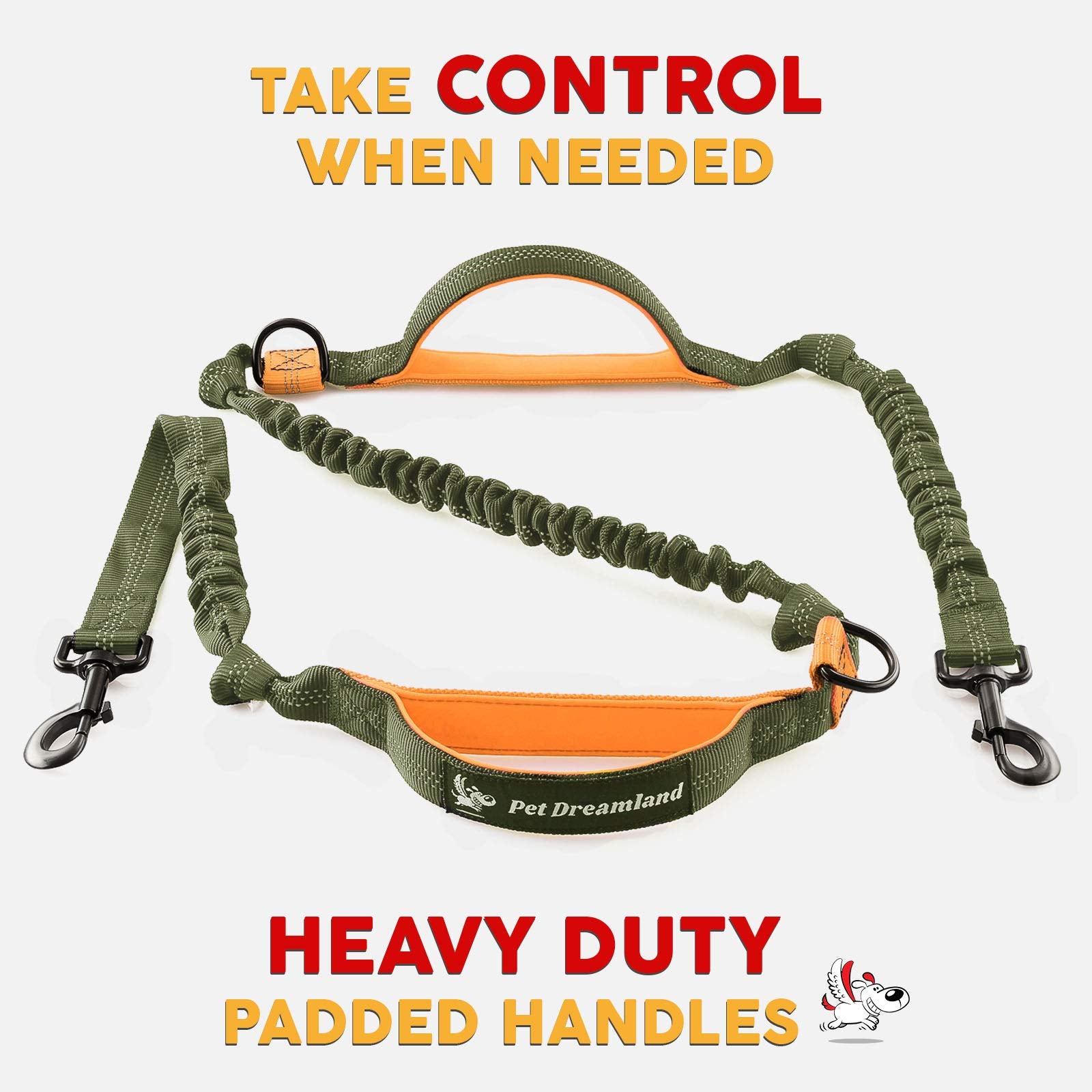Retractable Hands Free Dog Leash For Small Dogs | Waist Leash For Dog Walking, Hiking | Dog Running Leash | Belt Leash For Medium Dogs | Service Dog Leash | Dog Walking Accessories | Bungee Dog Leash