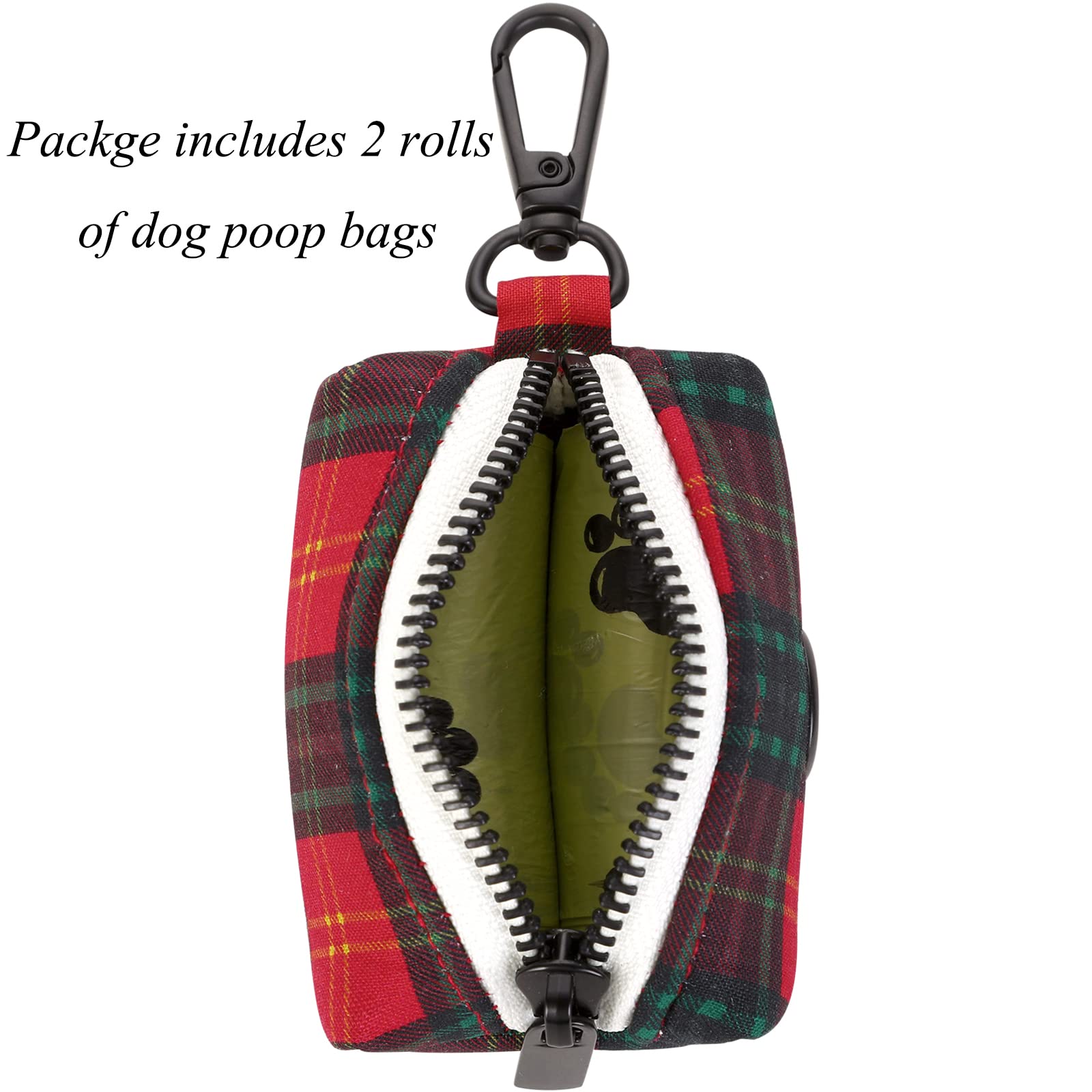 Lionet Paws Cute Dog Poop Bag Holder With Dog Poop Bag For Leash, Cotton Dog Bag Dispenser, Matching Dog Collar